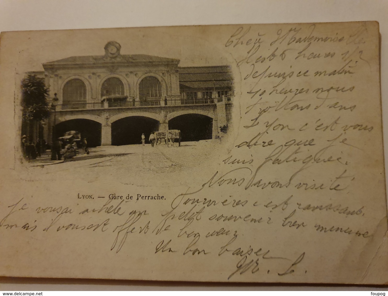 LYON GARE DE PERRACHE PRECURSEUR DOS NON DIVISE 1901 - Lyon 2