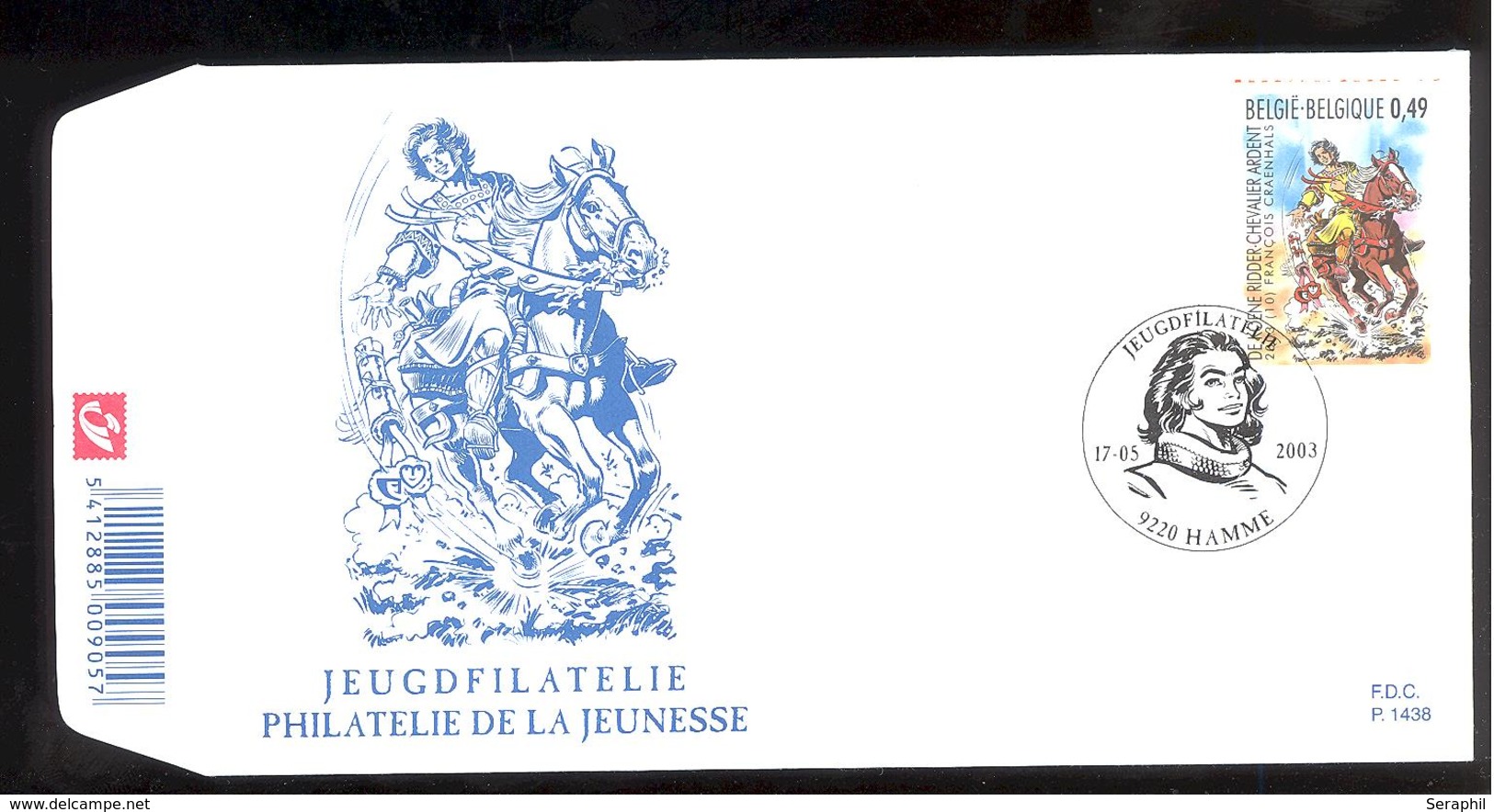 FDC - Chevalier Ardent  -  Timbre N° 3173 - Tampon Hamme - 2001-2010