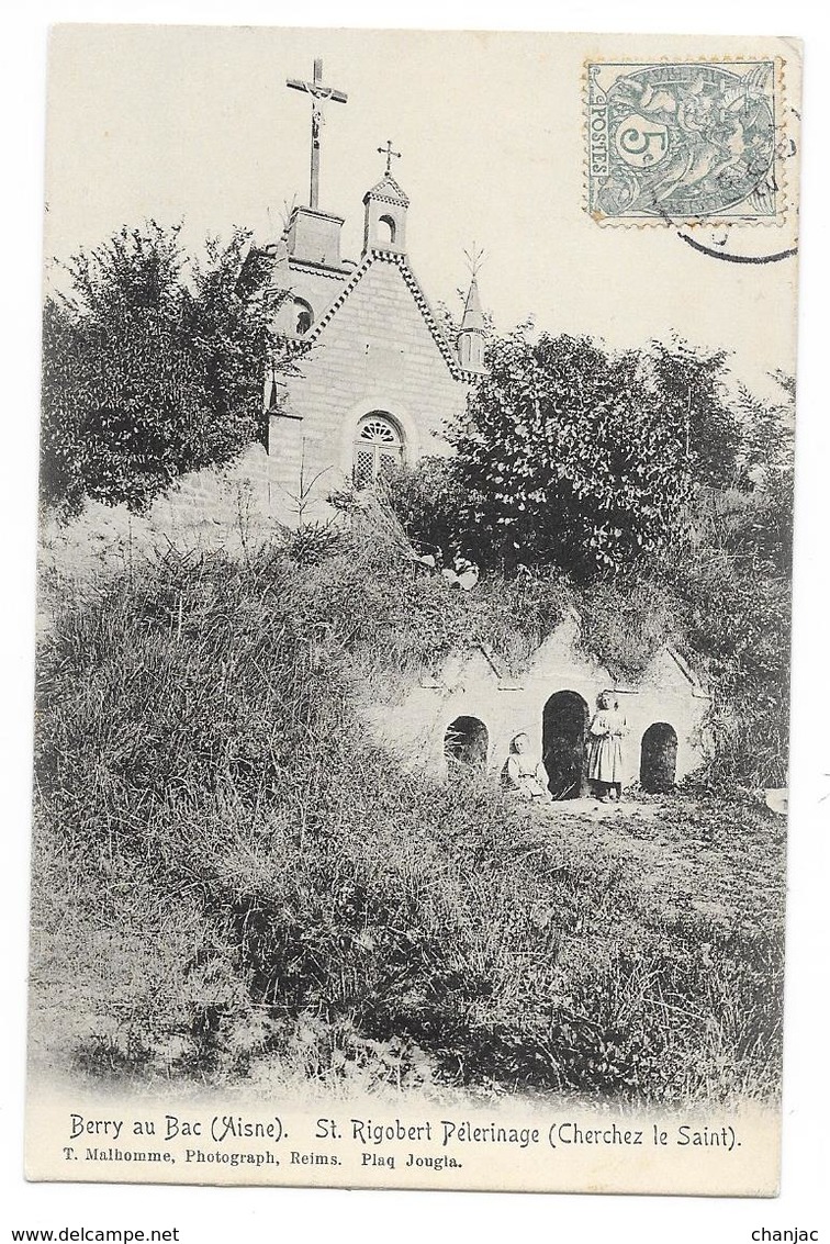 Cpa: 02 BERRY AU BAC (ar. Laon) Saint Rigobert Pélerinage (Cherchez Le Saint) Ed. T. Malhomme - Autres & Non Classés