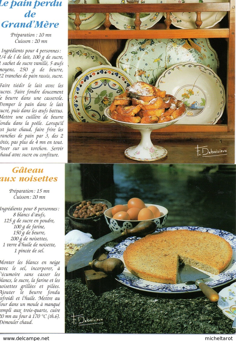 Recettes De Cuisine : Lot De 17 Cartes Neuves  Editions Debaisieux - Recettes (cuisine)