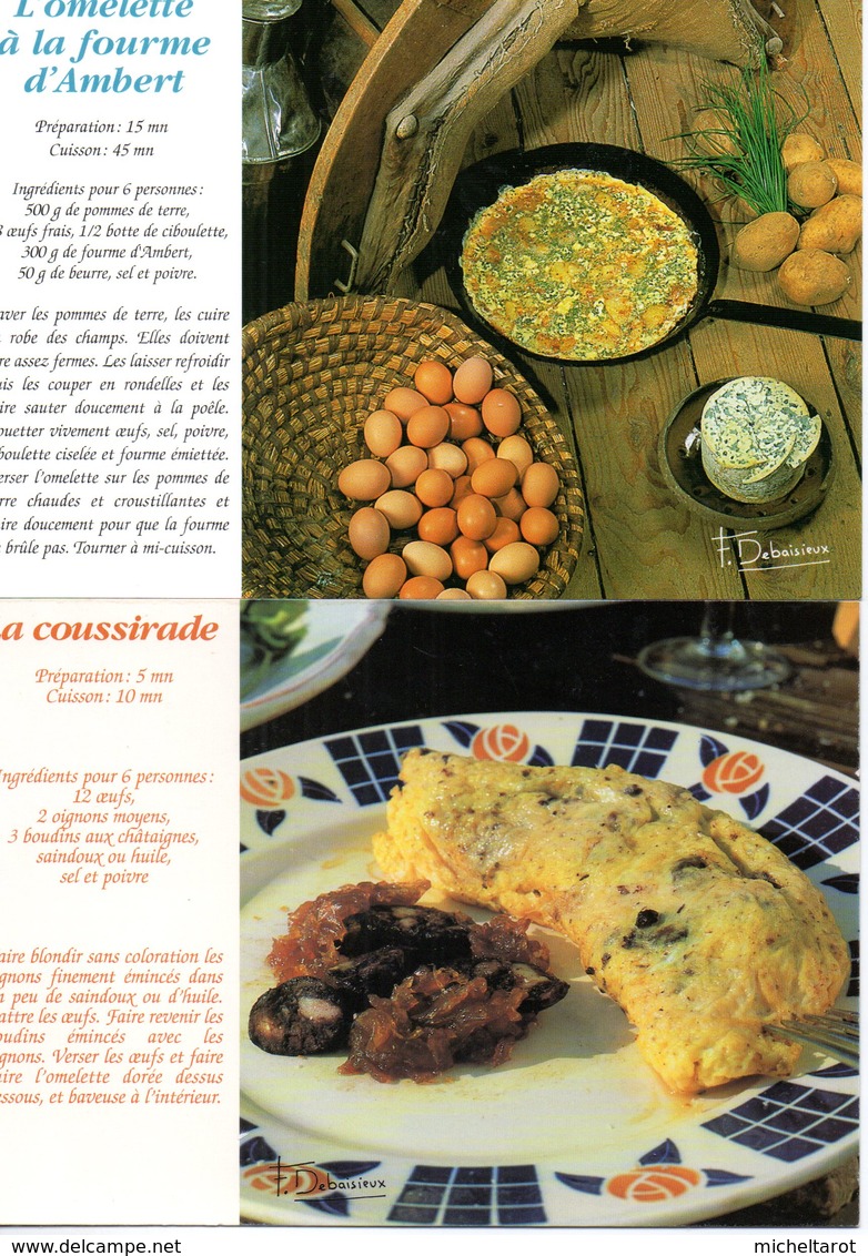 Recettes de cuisine : Lot de 17 cartes neuves  Editions Debaisieux