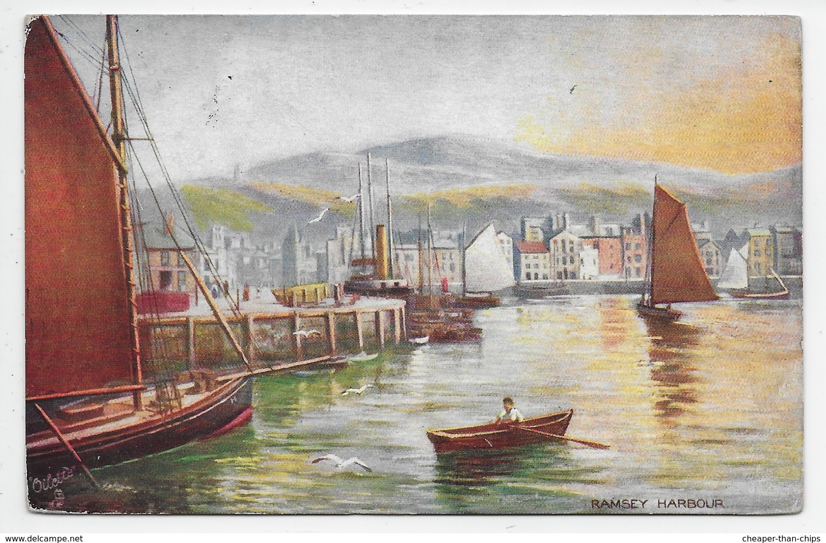 Ramsey Harbour - Tuck Oilette 7468 - Isle Of Man
