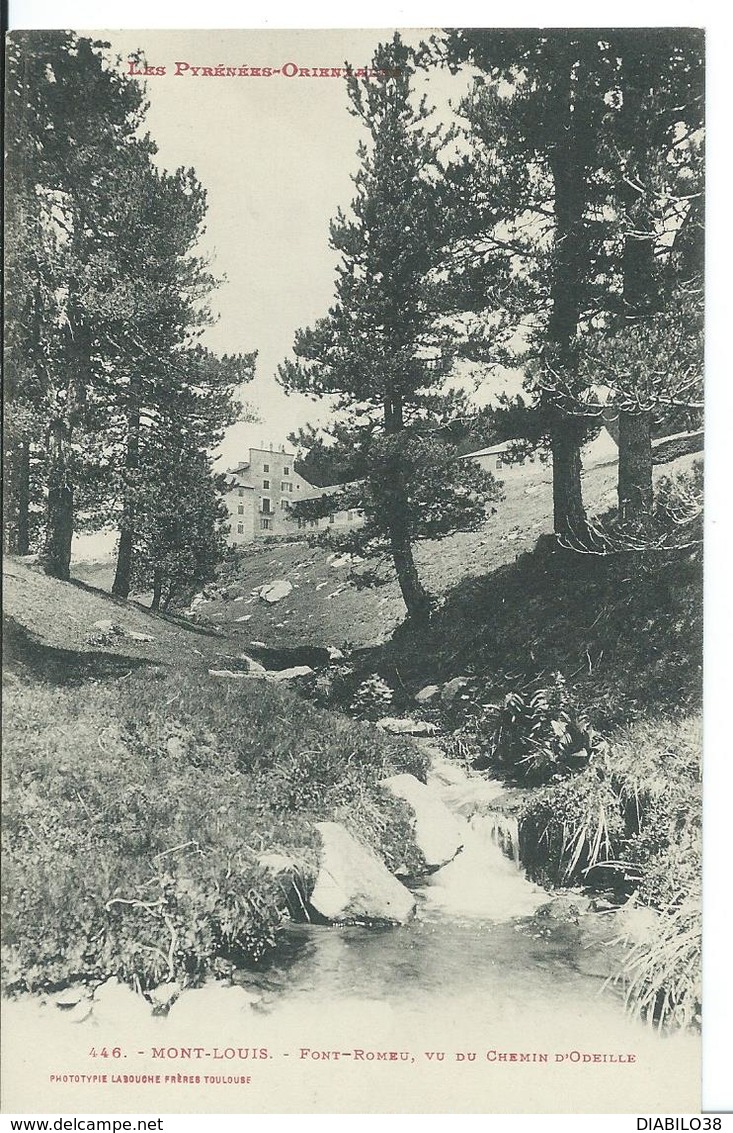 MONT-LOUIS   ( PYRÉNÉES ORIENTALES )         FONT-ROMEU , VU DU CHEMIN D 'ODEILLE - Sonstige & Ohne Zuordnung