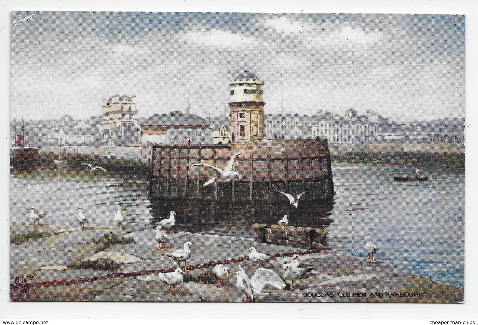 Douglas Old Pier And Harbour - Tuck Oilette 7466 - Isola Di Man (dell'uomo)