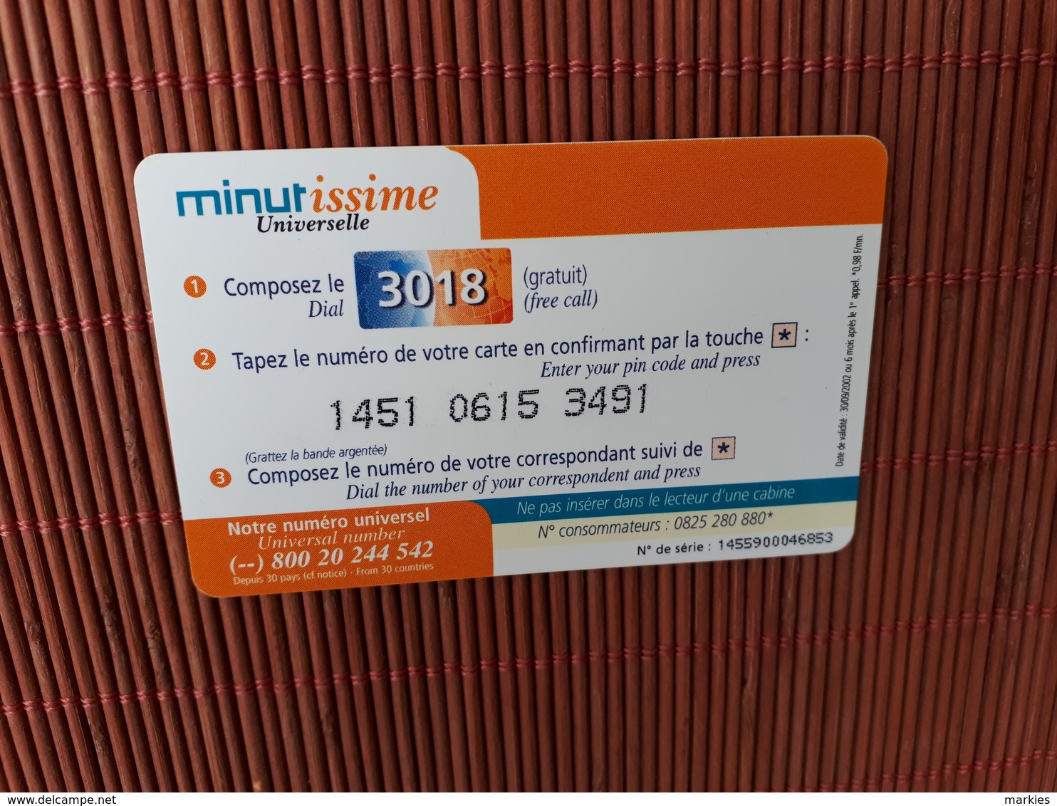Belgacom France Prepaidcard Used 2 Scans Rare - Cartes GSM, Recharges & Prépayées