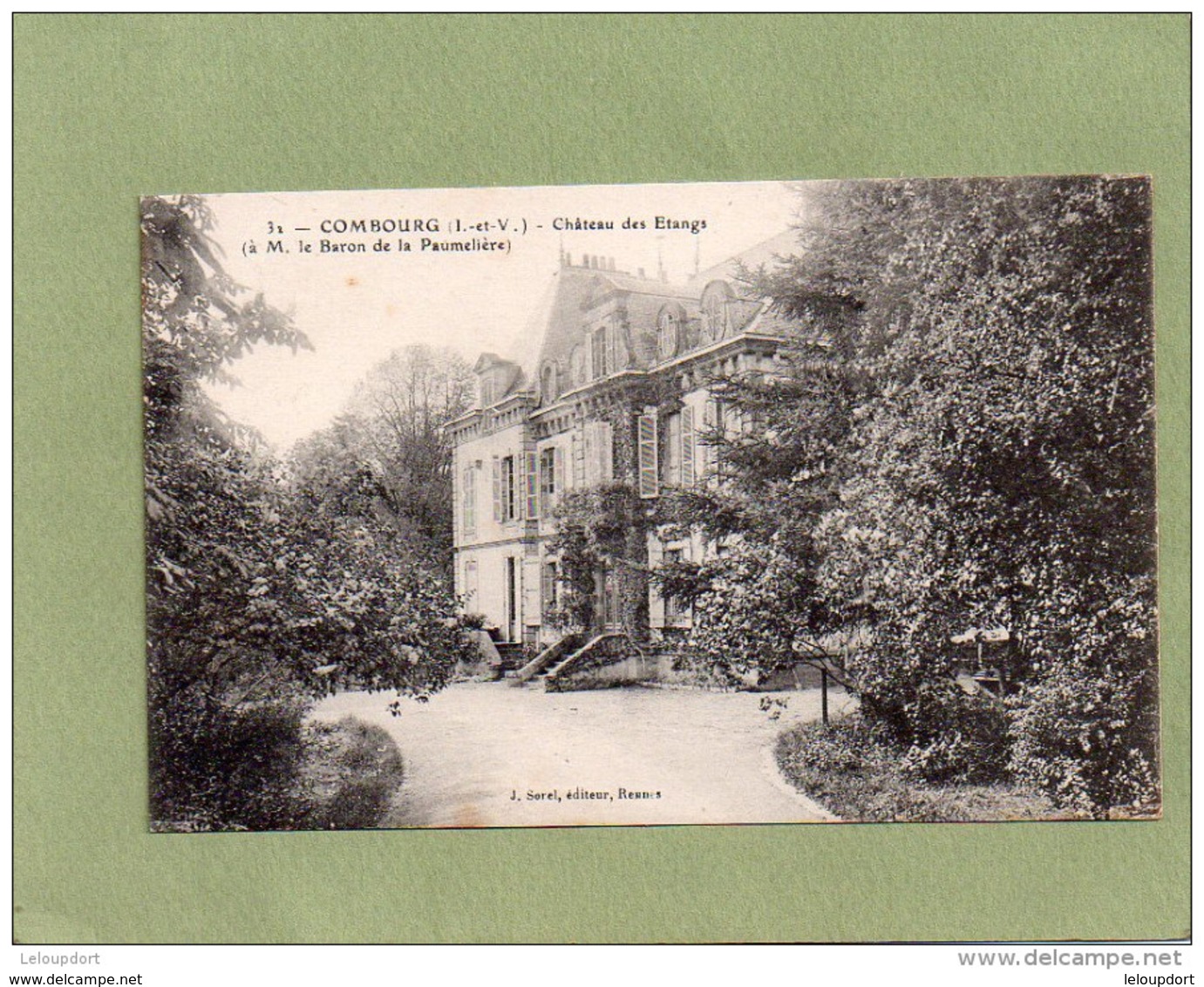 COMBOURG  CHATEAU DES ETANGS    BARON DE LA PAUMELIERE - Combourg