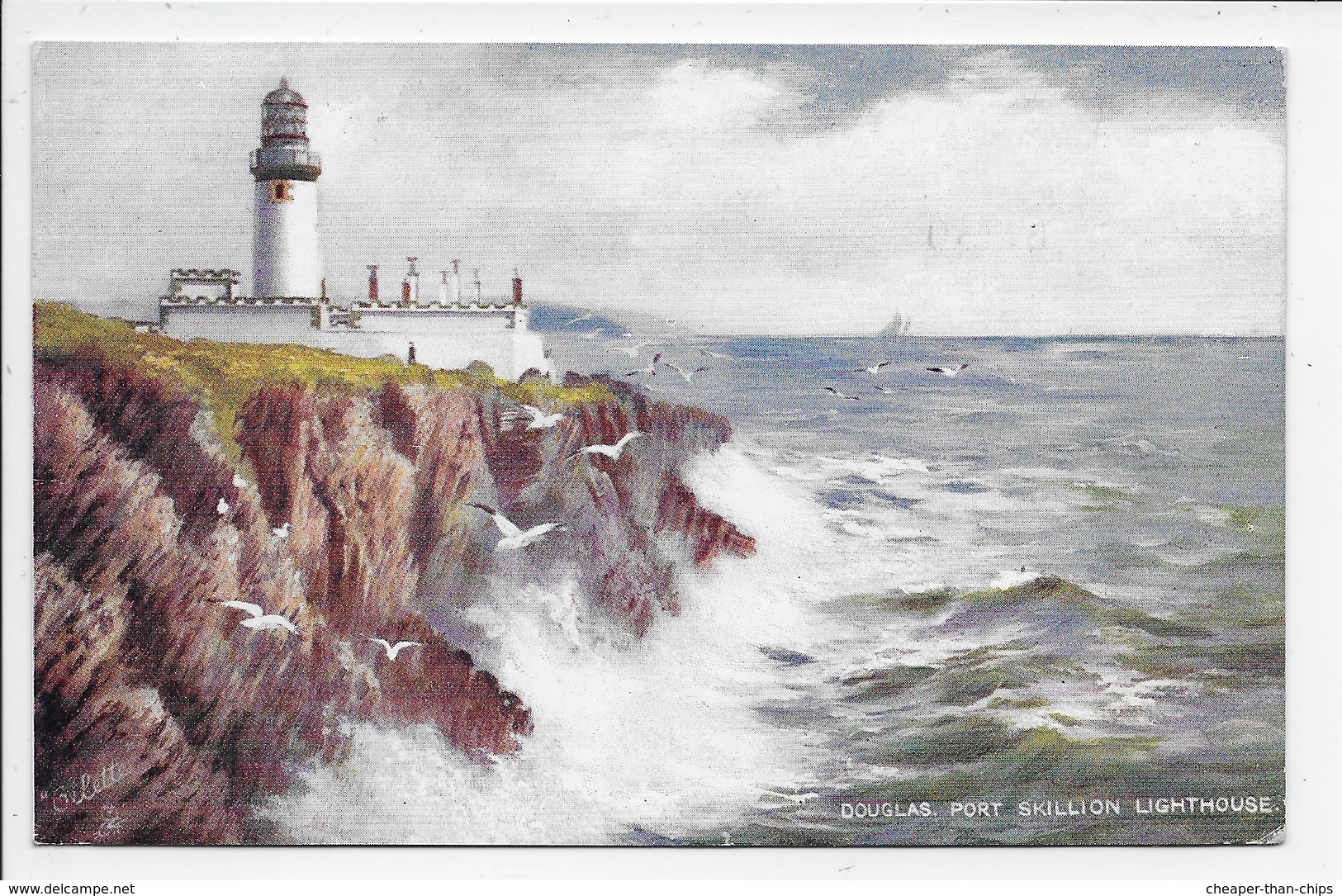 Douglas Port Skillion Lighthouse - Tuck Oilette 7465 - Isle Of Man
