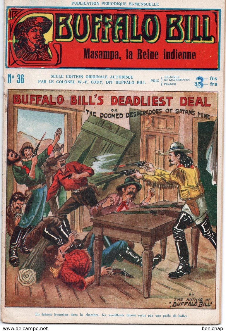 EO BUFFALO BILL N* 36 - MASAMPA, LA REINE INDIENNE -  LE HEROS DU FAR-WEST -  EDITION ATLAS. - Aventure