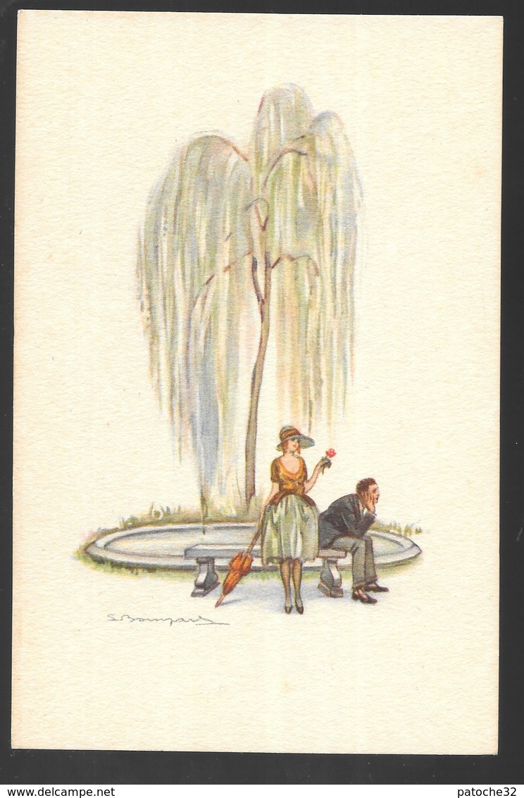 Cpa..illustrateur Italien..Bompard.S..art Nouveau../art Déco..couple D'amoureux Sur Un Banc ... - Bompard, S.