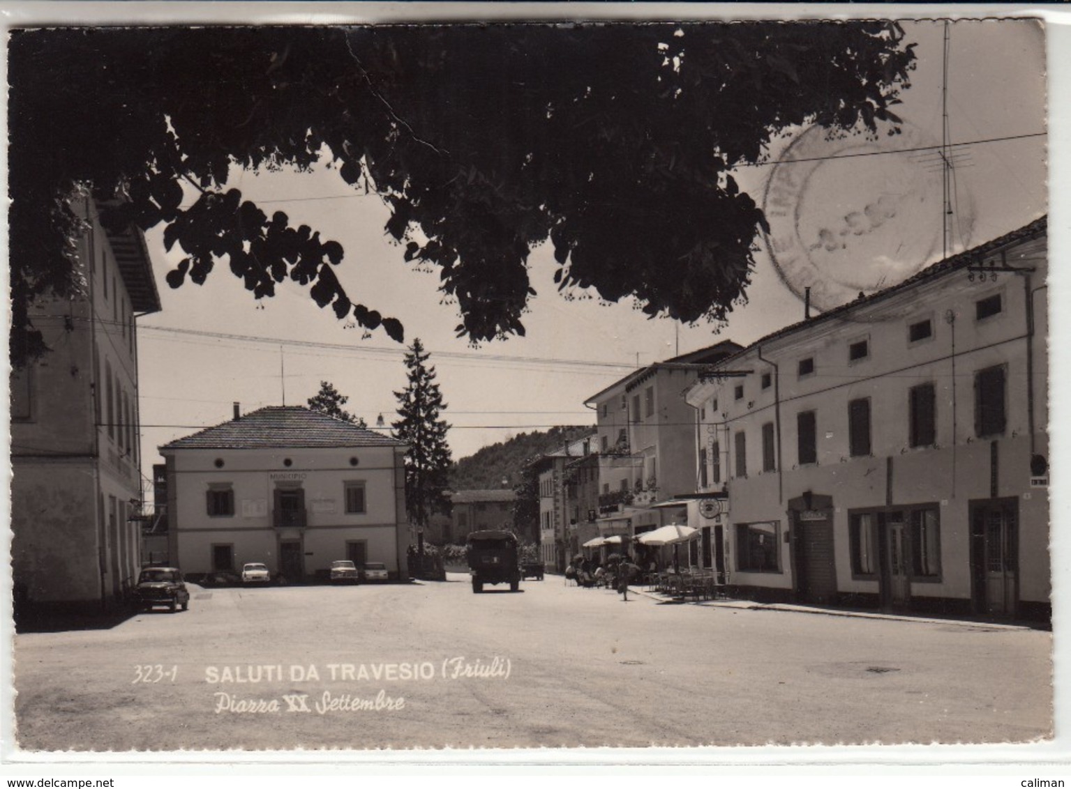 TRAVESIO PORDENONE PIAZZA XX SETTEMBRE INSEGNE TELEFONO E TABACCHI - CARTOLINA SPEDITA NEL 1963 - Other & Unclassified