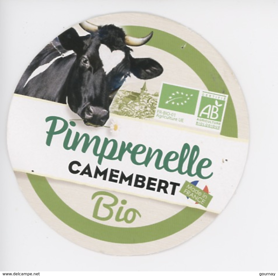 Pimprenelle Camembert Bio  - Agriculture Biologique Made In France (vache Noire Et Vlanche Paquerette) - Formaggio