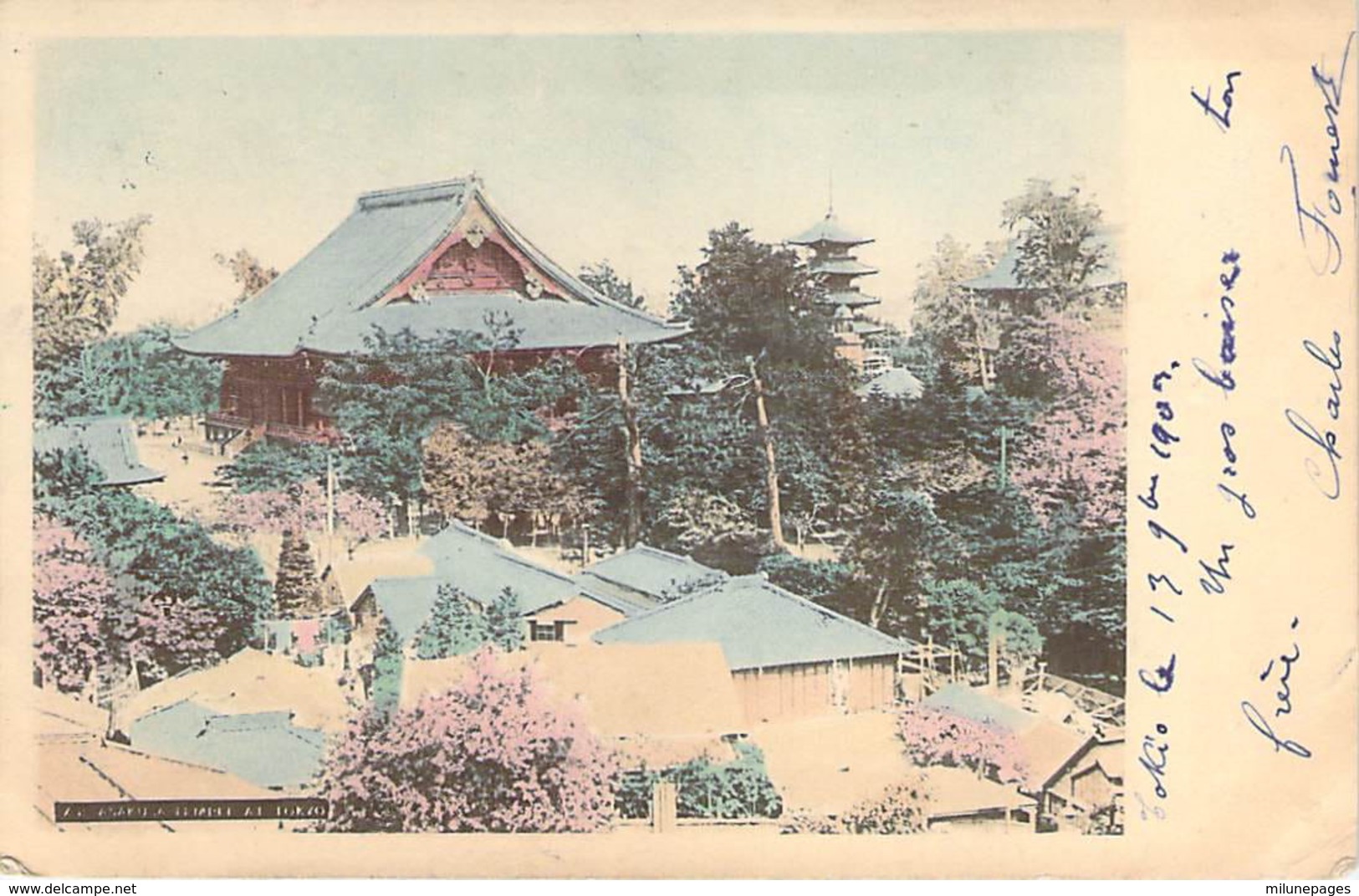 JAPAN JAPON  A Temple Or Pagoda Somewhere At TOKYO 1903 - Tokyo