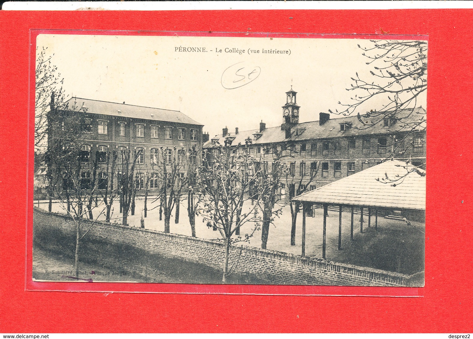 80 PERONNE Cpa Le College Vue Intérieure Edit Souillard - Peronne