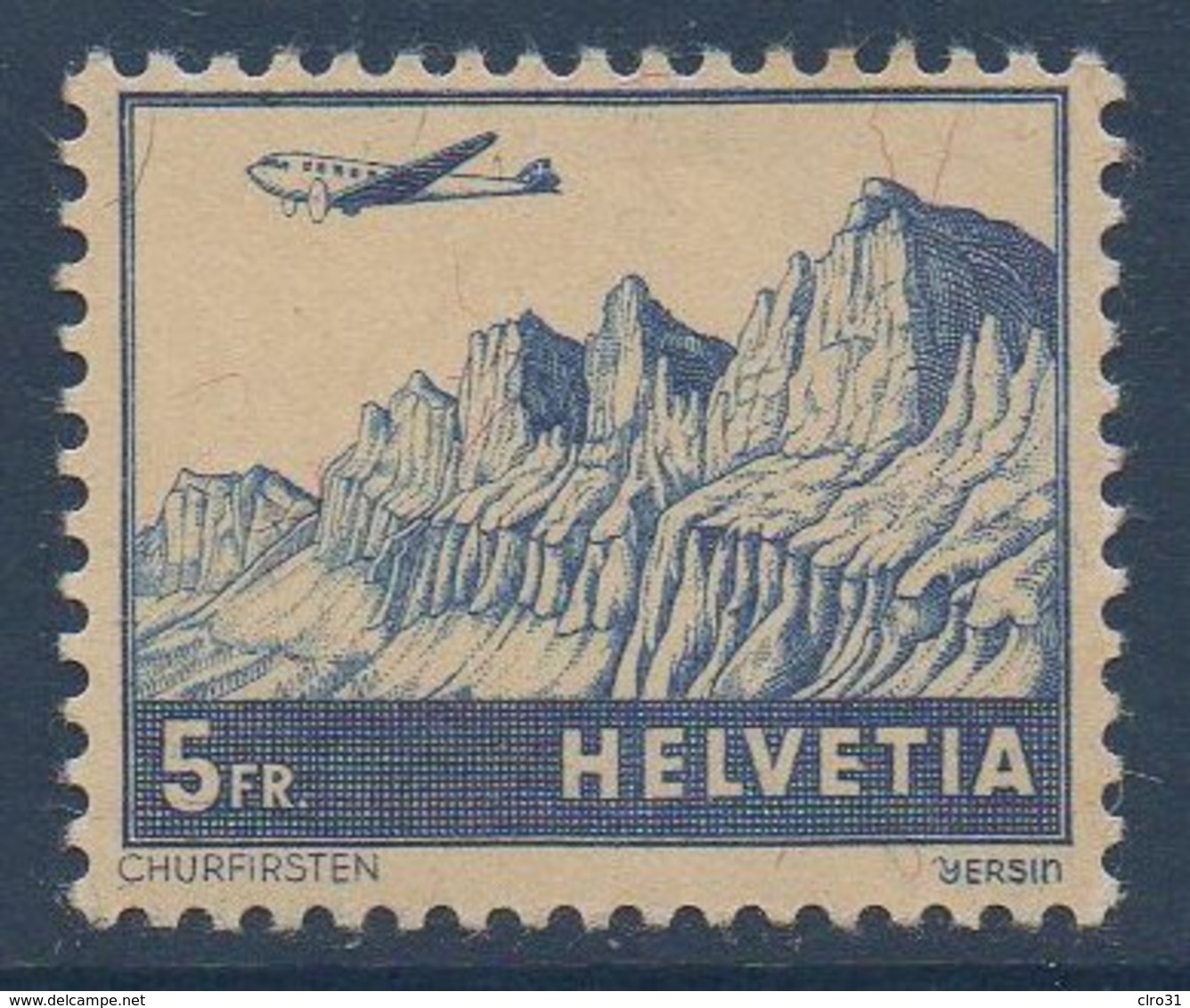 CH 1941  Avion Survolant Churfisten  N°YT 34  ** MNH - Neufs