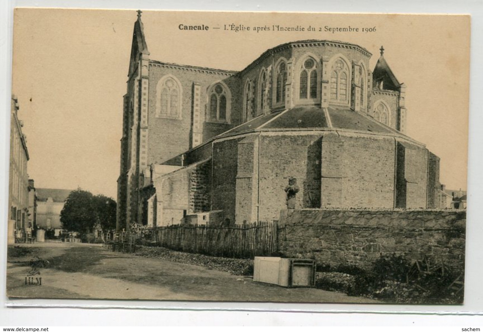 35 CANCALE  L'Eglise Apres Incendie Du 2 Septembre 1906  Parties Manquantes     D01 2020 - Cancale