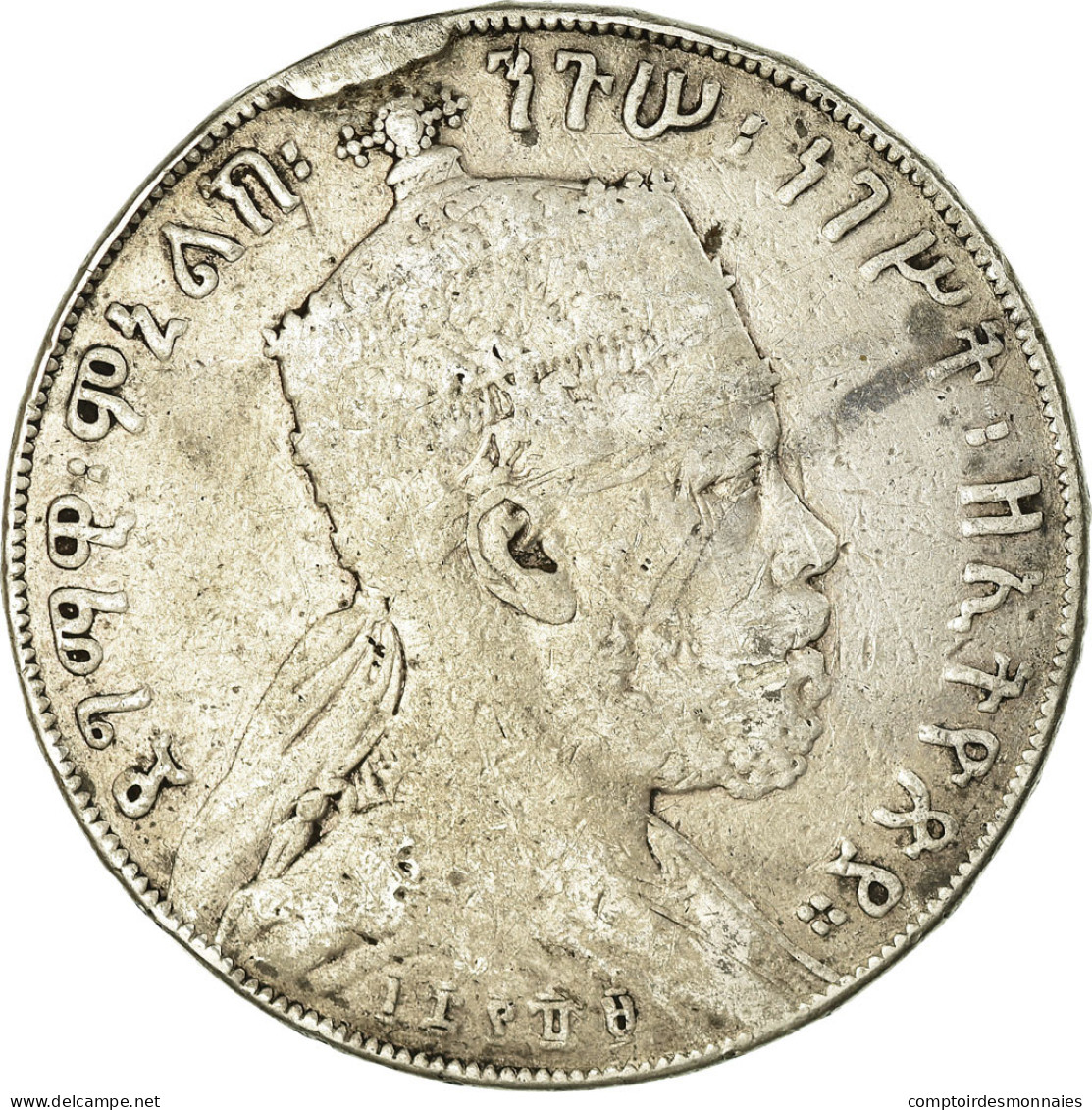 Monnaie, Éthiopie, Menelik II, Birr, 1897, Paris, TB, Argent, KM:5 - Ethiopië