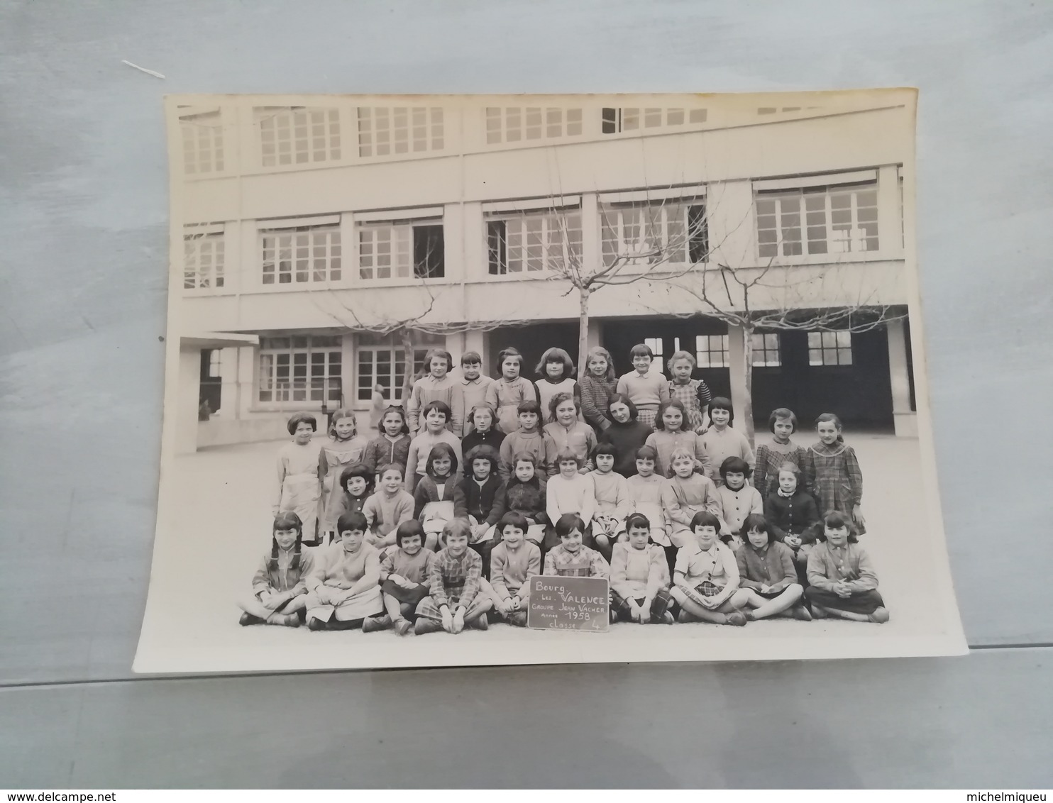 11280  PHOTO BOURG LES VALENCE GROUPE JEAN VACHER 1958 CLASSE 4 - Non Classés