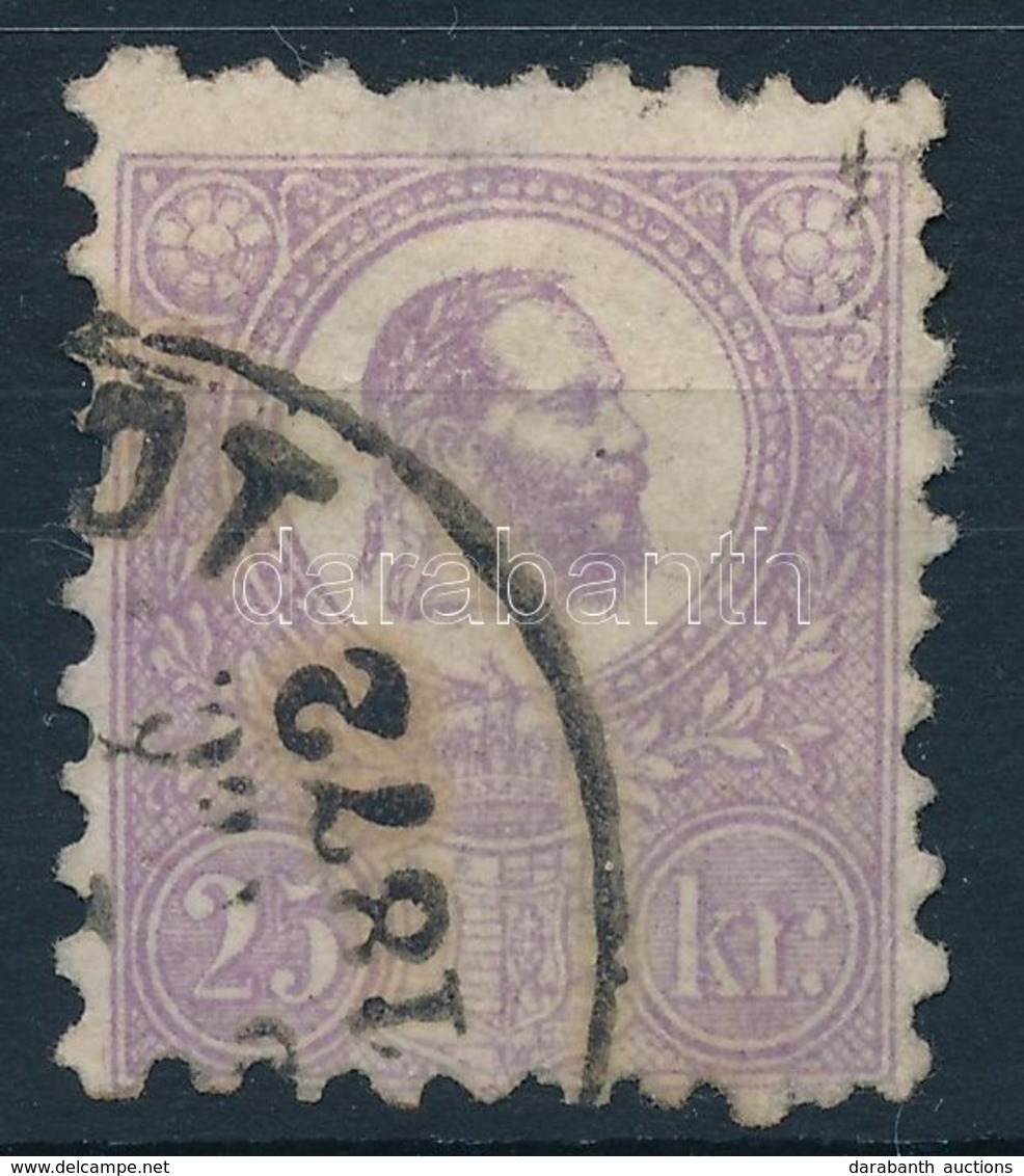 O 1871 Kőnyomat 25kr Ibolya (45.000) (elvékonyodás / Thin Paper) - Otros & Sin Clasificación