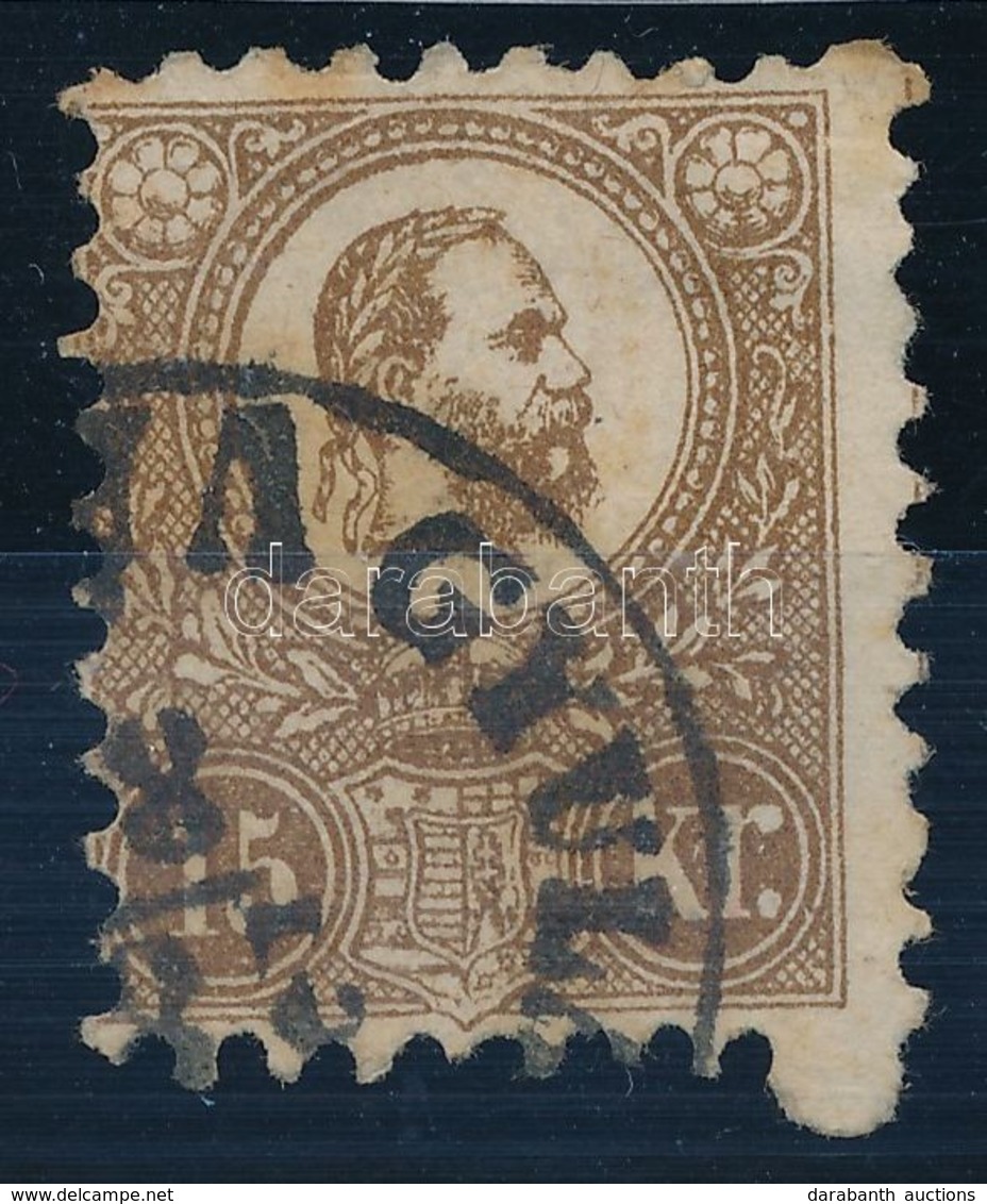 O 1871 Kőnyomat 15kr Sárgásbarna (35.000) (kis Rozsda / Light Stain) - Otros & Sin Clasificación