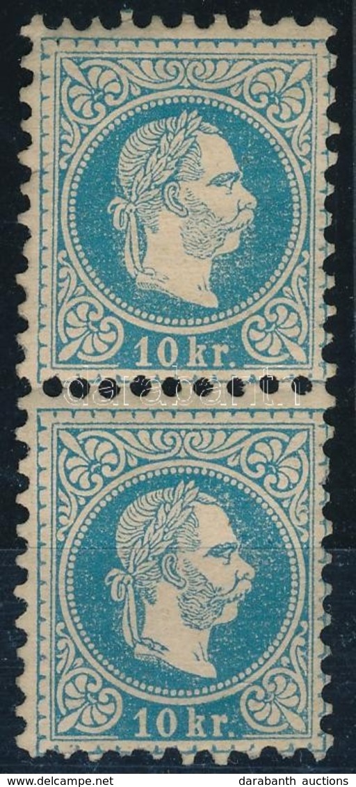 * 1867 10kr Durva Nyomású, Használatlan Függóleges Pár - Otros & Sin Clasificación