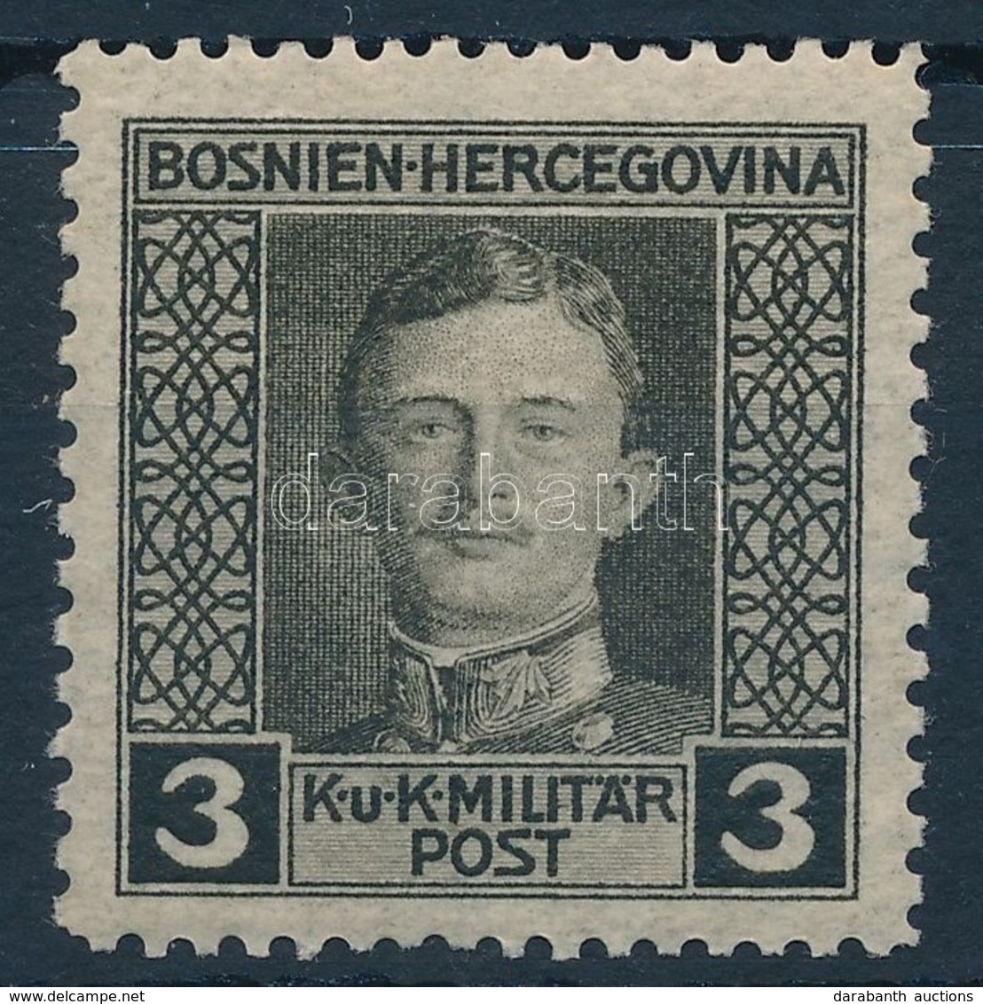 ** Bosznia Hercegovina 1917 Károly Forgalmi 3h 12 1/2 : 11 1/2 Fogazással (16.500) - Otros & Sin Clasificación