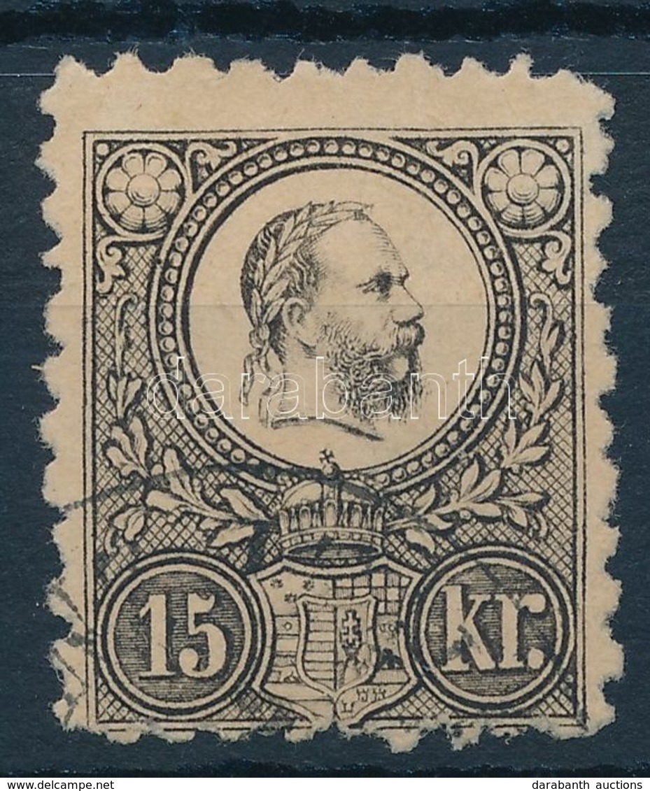 O 1871 Réznyomat 15kr, Ritka Feketésbarna Szín (12.000) - Otros & Sin Clasificación