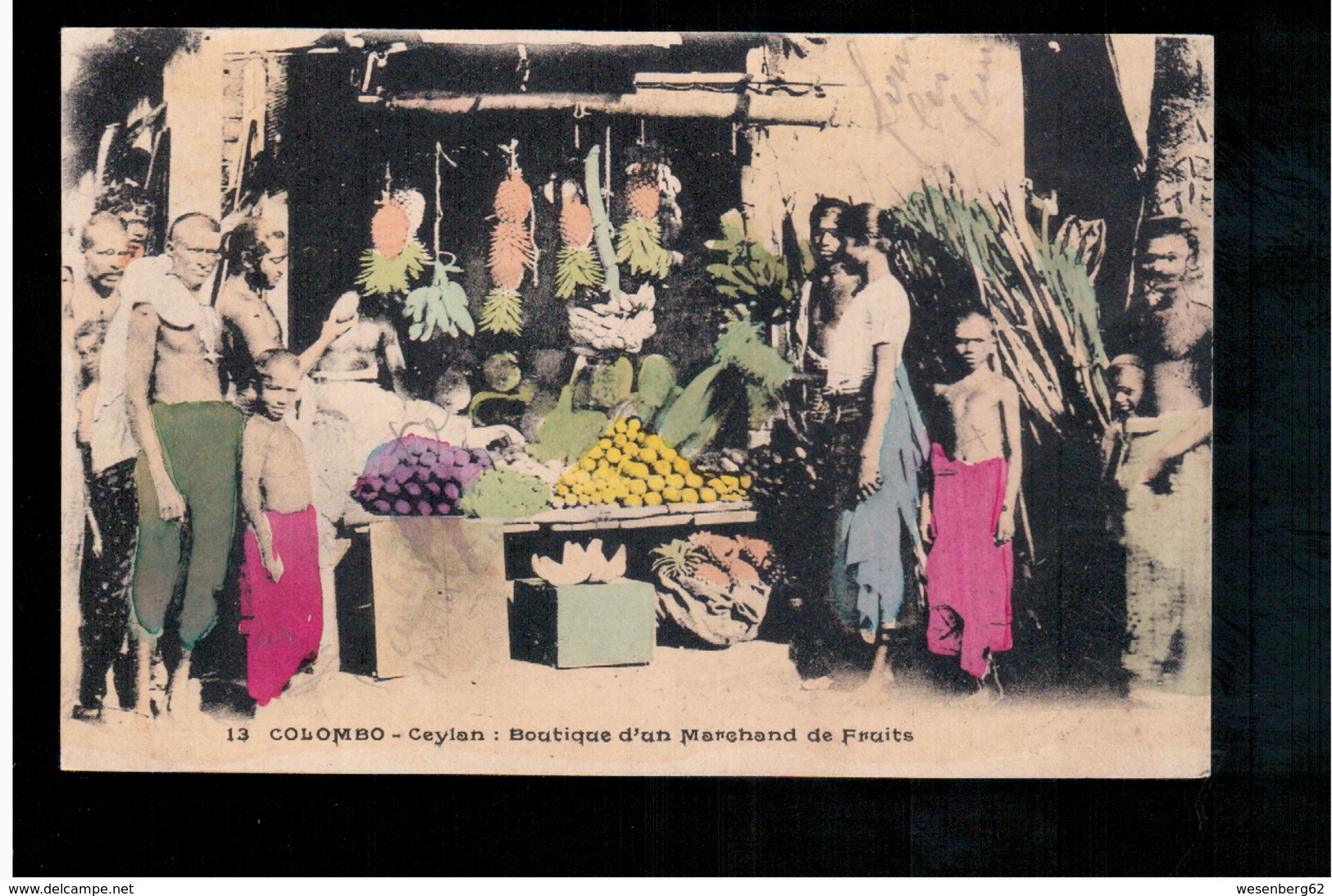 CEYLON  Colombo - Boutique D'un Marchand De Fruits  Ca 1905 Old Postcard - Sri Lanka (Ceylon)