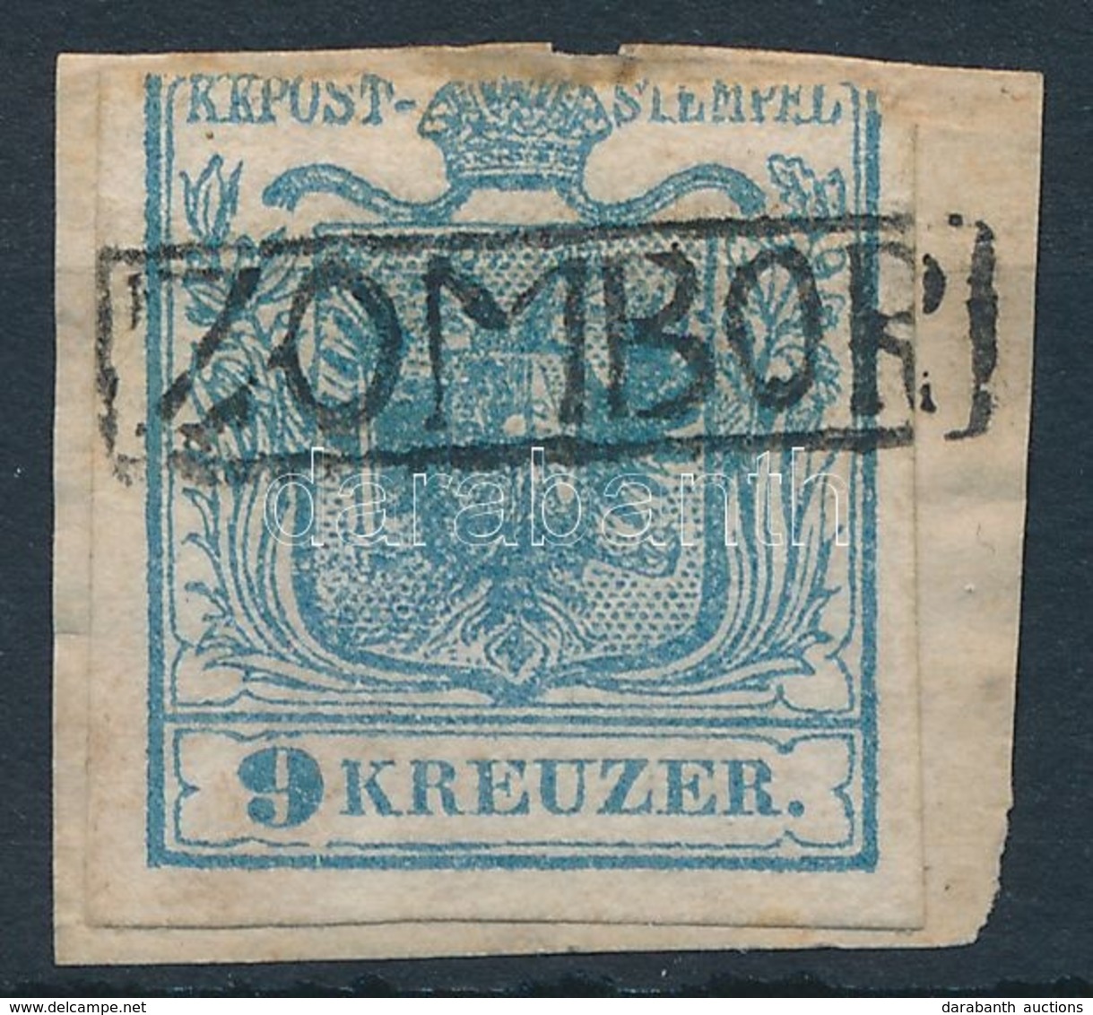 1850 9kr I.felül Hiányos Bélyeg 'ZOMBOR' (Ryan 600 P, Gudlin R) - Otros & Sin Clasificación