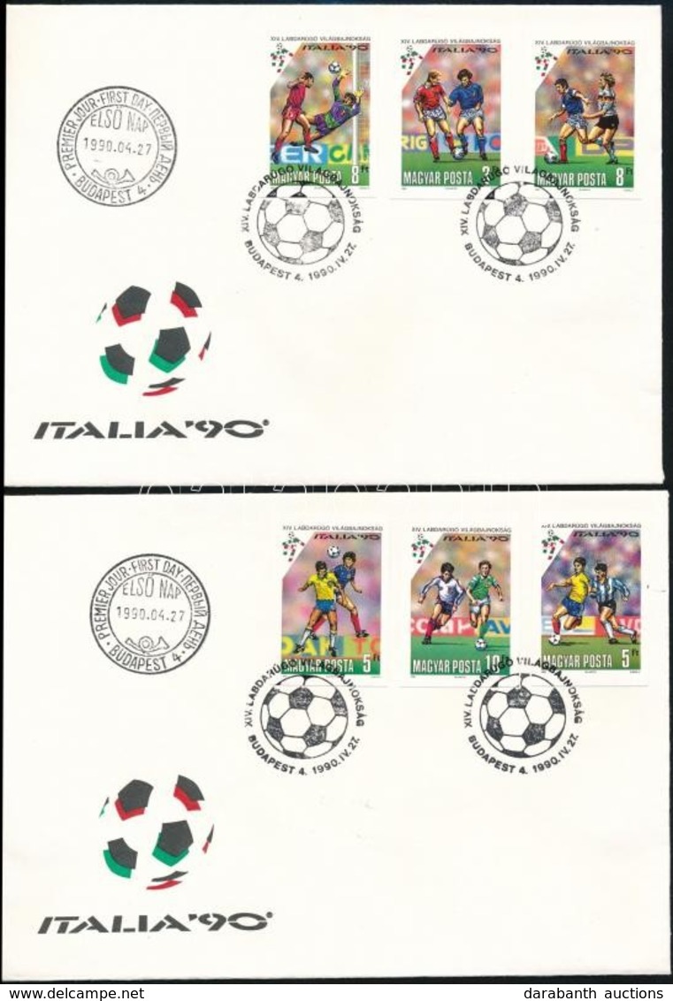 1990 Labdarúgó VB (VI.) - Olaszország Vágott Sor K 2 Db FDC-n (4.500) - Otros & Sin Clasificación