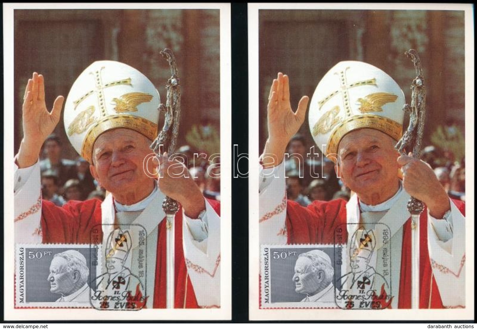 1995 10 Db 75 éves II. János Pál Pápa (integető) CM - Otros & Sin Clasificación