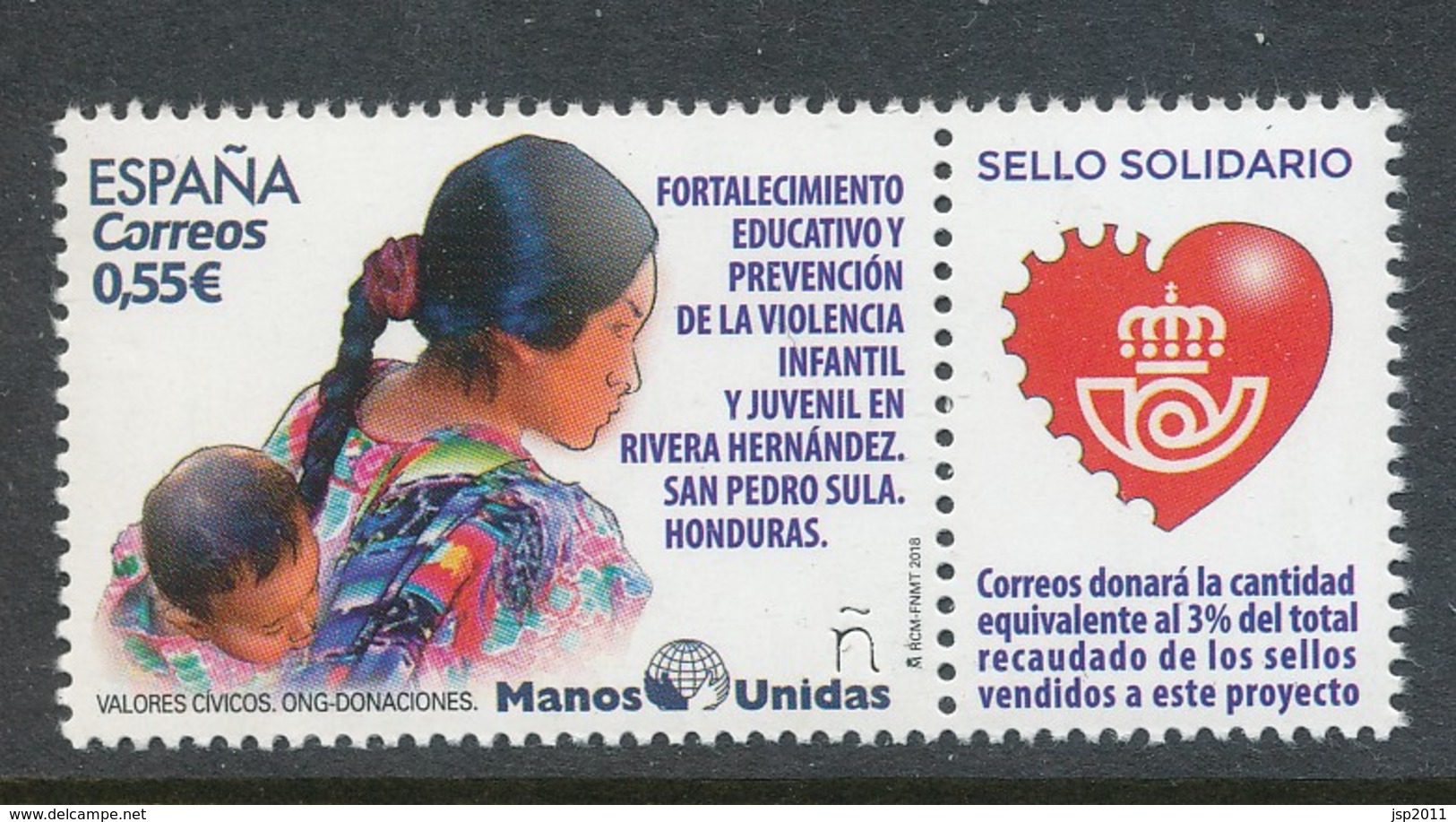 Spain 2018 Edifil # 5236. Valores Civicos. MNH (**) - Unused Stamps