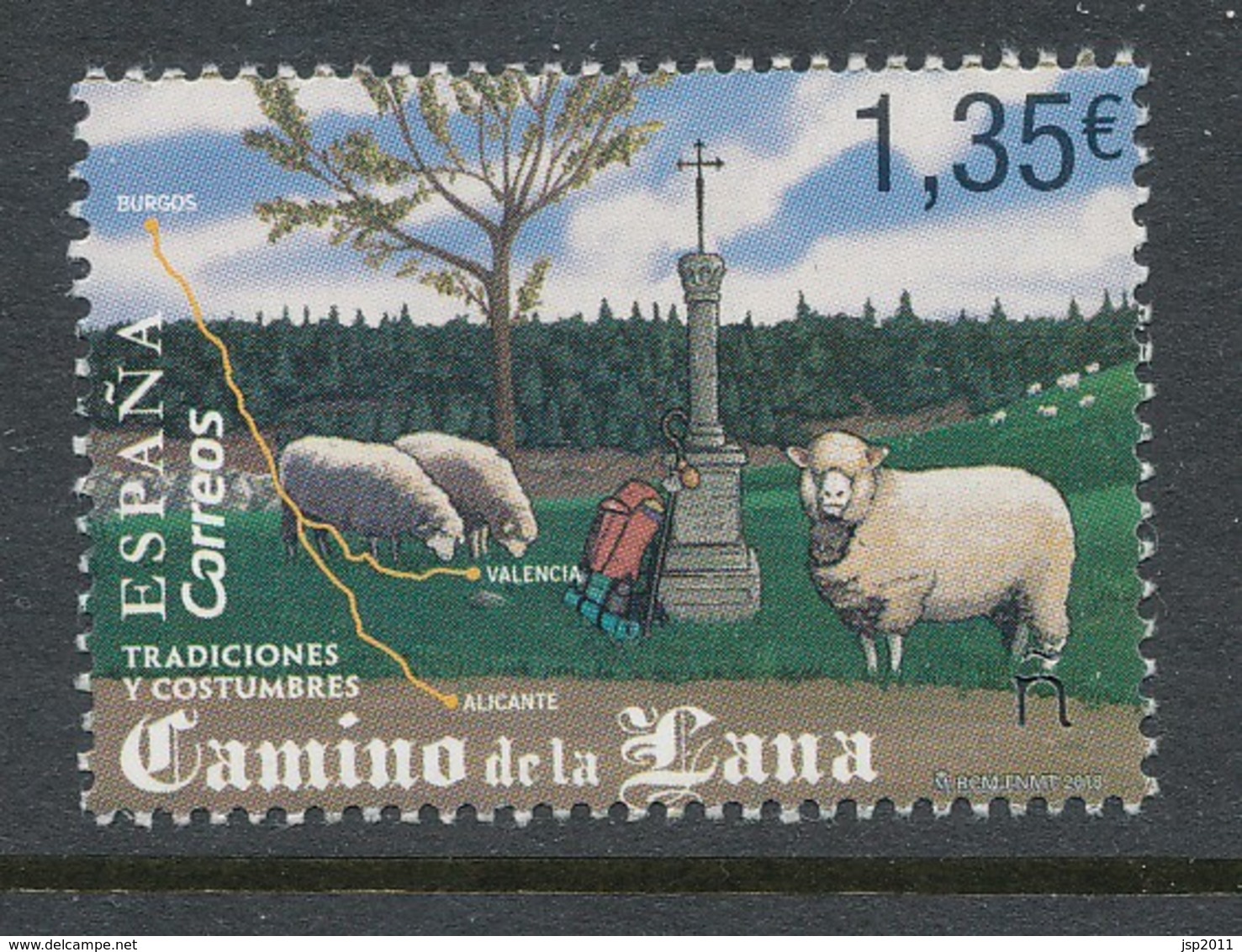 Spain 2018 Edifil # 5244. Camino De La Lana. MNH (**) - Unused Stamps