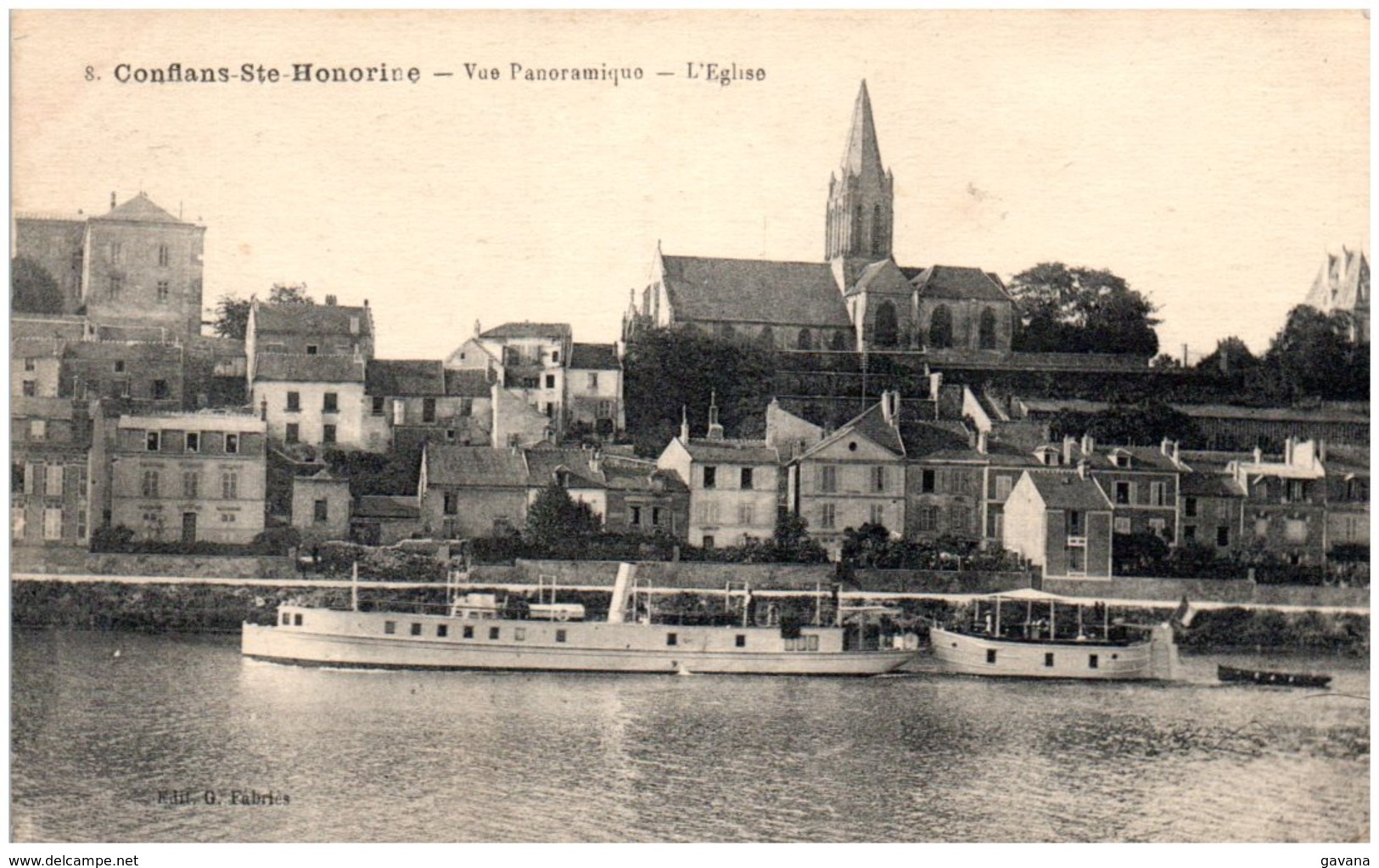 78 CONFLANS-SAINTE-HONORINE - Vue Panoramique - L'église - Conflans Saint Honorine