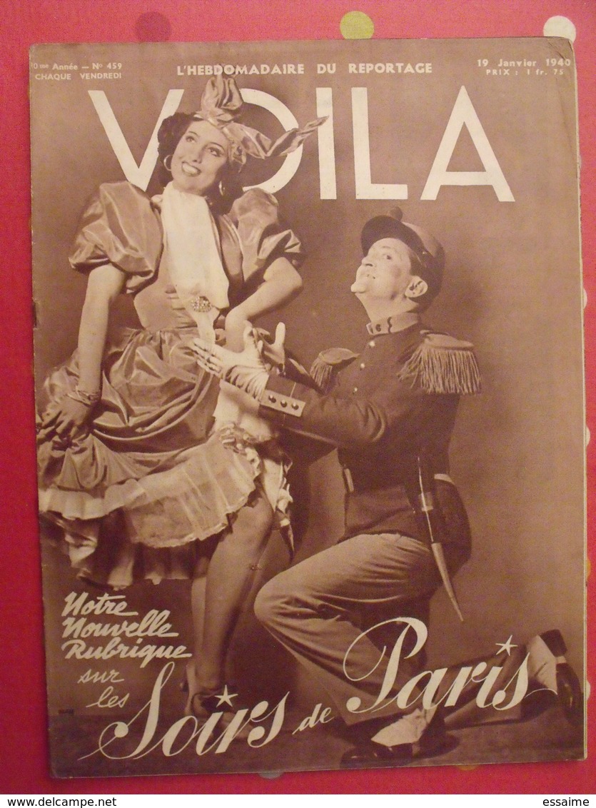 6 n° de VOILA. l'hebdomadaire du reportage. 1940. philippines madagascar lido chine bourreau palmyre maoris