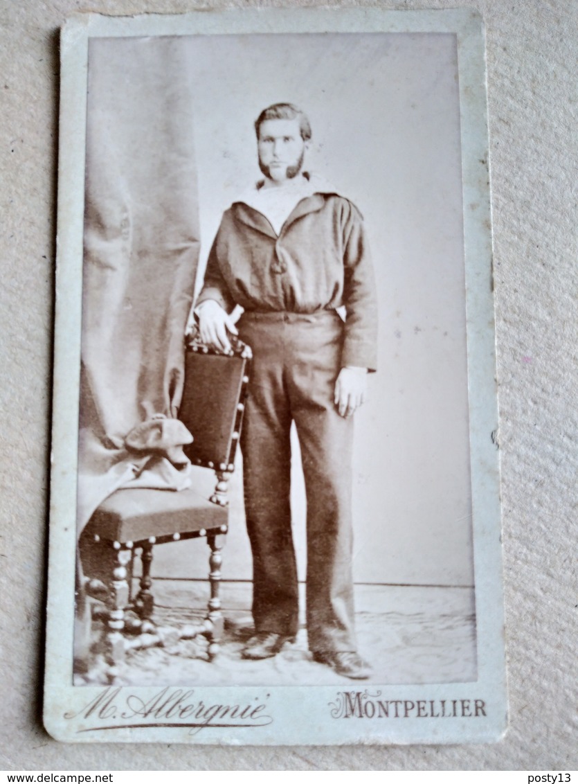 CDV  MARIN - Voir Uniforme XIX ème Et Béret - Circa 1889 - Photo Albernie, Montpellier - BE - Guerre, Militaire