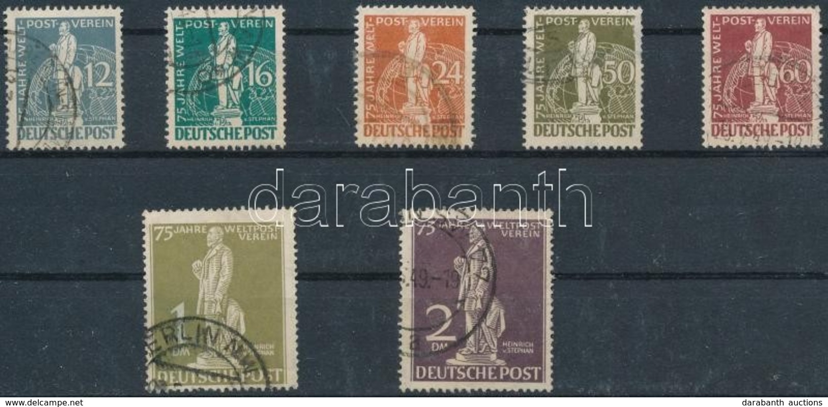 O Berlin 1949 75 éves Az UPU Sor Mi 35-41 (Mi EUR 320.-) - Otros & Sin Clasificación