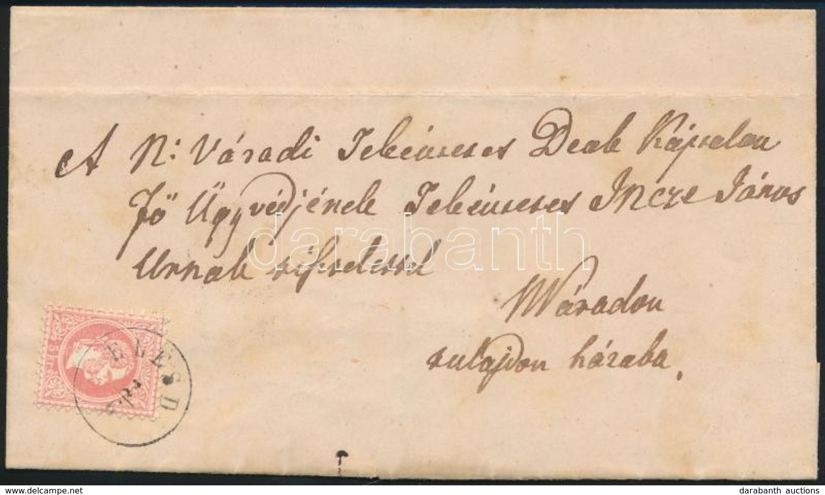 1868 5kr Levélen / On Cover 'ÉLESD' - Wárad - Otros & Sin Clasificación