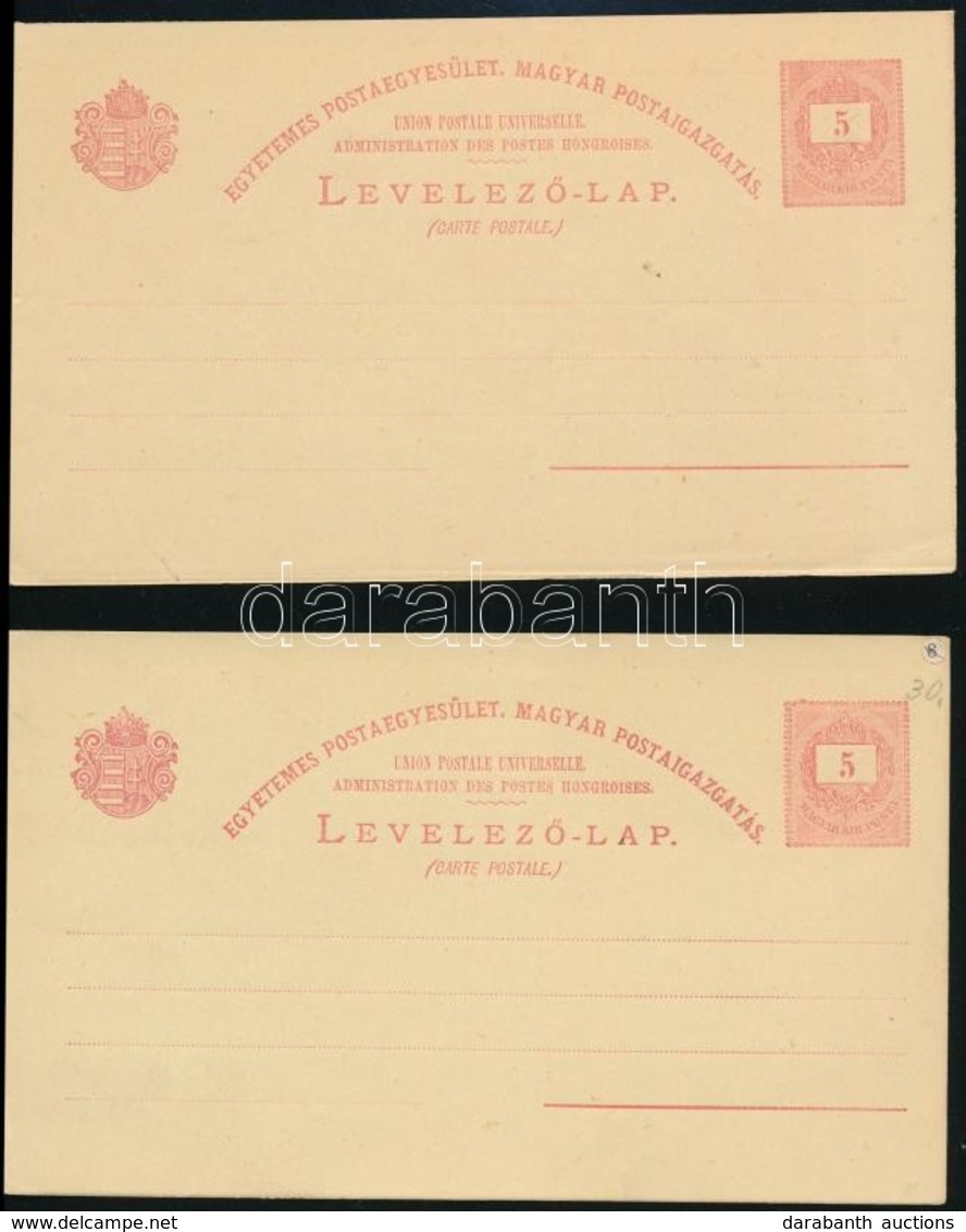 1880 4 Db Használatlan UPU Levelező Lap IV. Vízjellel 145 * 85 Mm (4.000) - Otros & Sin Clasificación