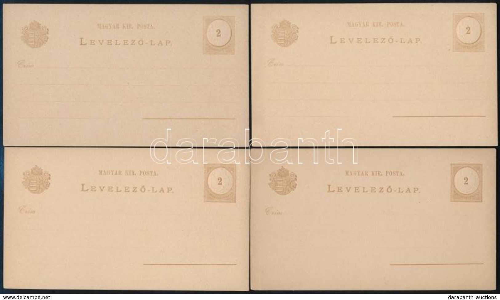 1895 12 Db 2kr Díjjegyes Levelezőlap 145 X 85 Mm Vízjel Nélkül - Otros & Sin Clasificación