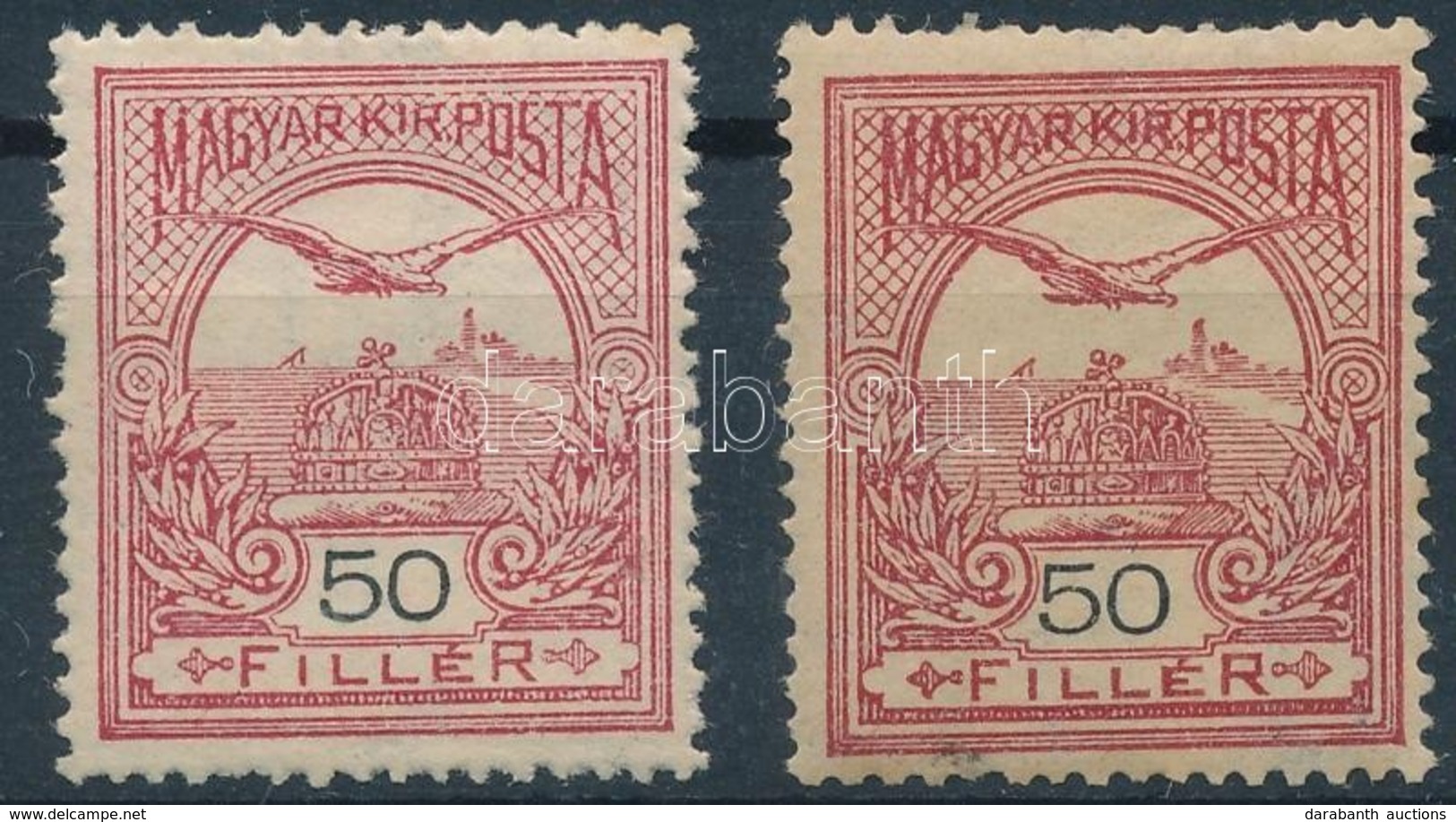 * 1906/1909 2 Db Turul 50f - Otros & Sin Clasificación