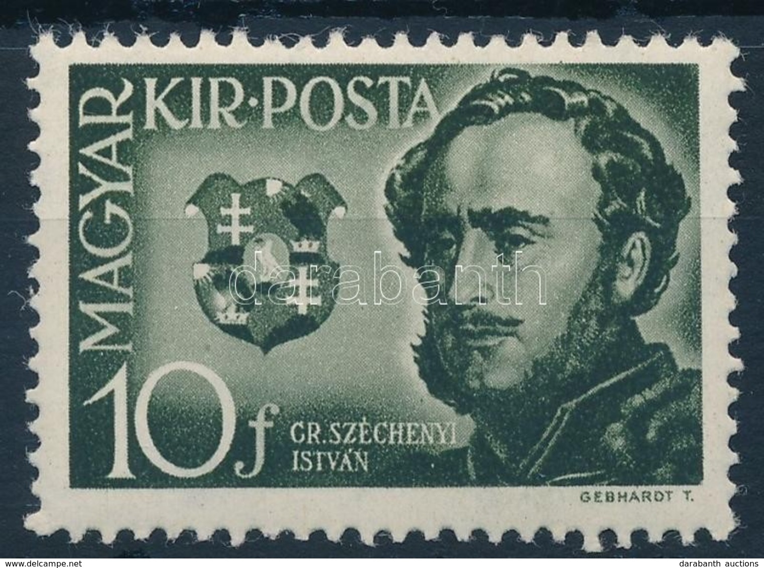 ** 1941 Széchenyi 10f Fehér Hasú Holló Lemezhiba - Otros & Sin Clasificación