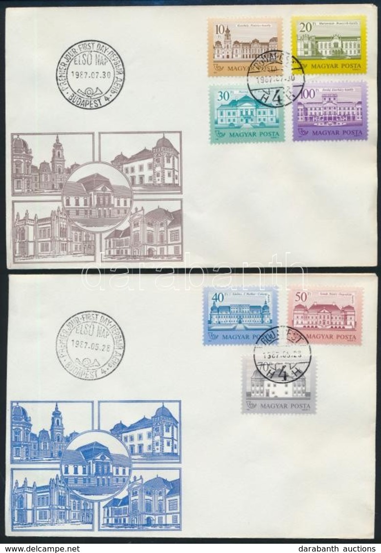 1987 Kastélyok (II.) Sor 2 Db FDC-n - Otros & Sin Clasificación