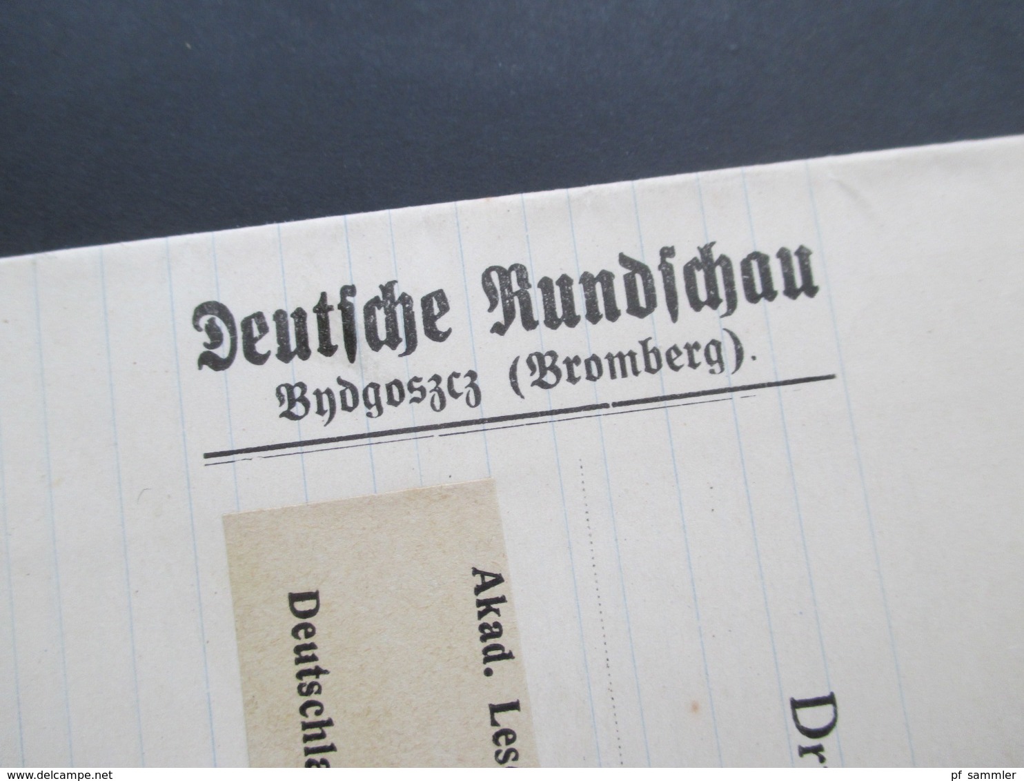Polen 1932 Streifband Deutsche Rundschau (Bromberg) Westpreussen Nach Hamburg Gesendet! - Brieven En Documenten