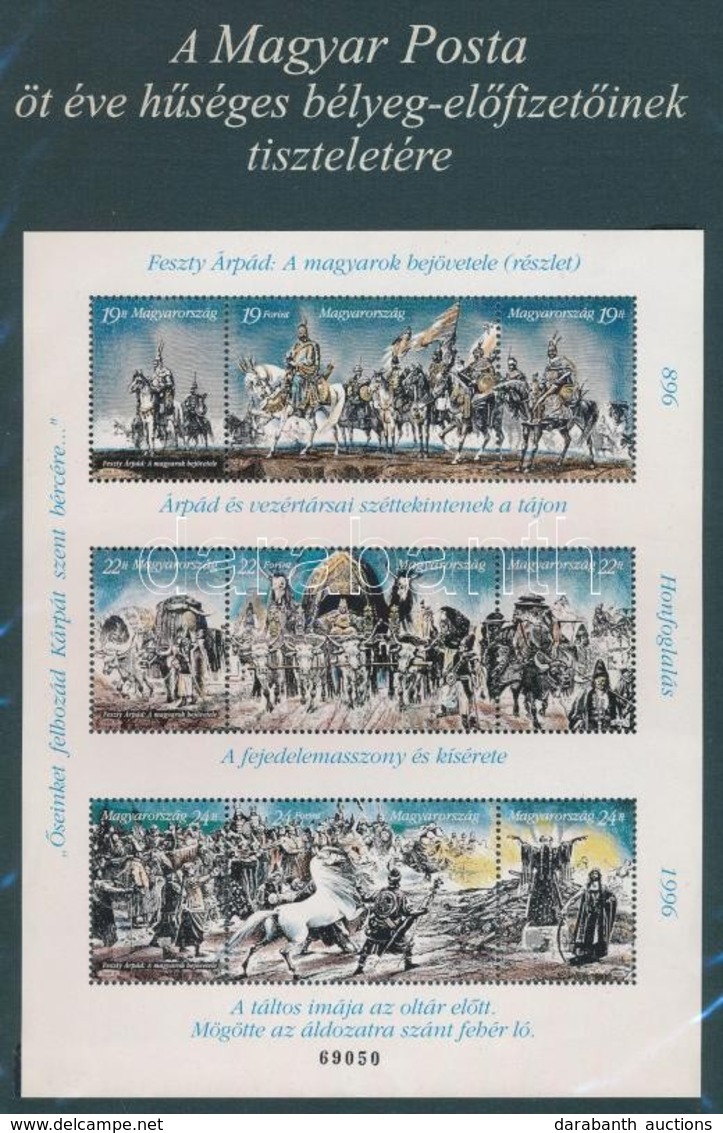 ** 2002 A Magyar Posta öt éve Hűséges Bélyeg-előfizetőinek Tiszteletére, Benne Feszty-körkép: A Magyarok Bejövetele Blok - Otros & Sin Clasificación