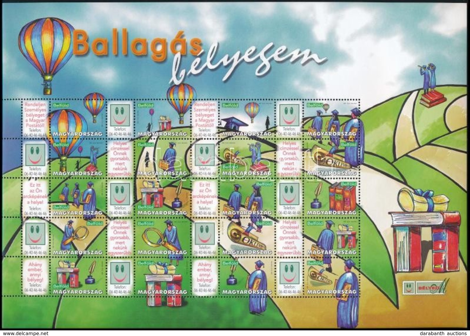 ** 2007 Ballagás Bélyegem (IV.) - Hőlégballon Promóciós Teljes ív (7.000) - Otros & Sin Clasificación