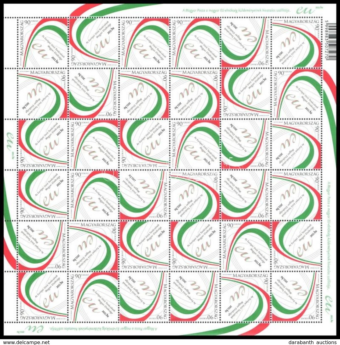 ** 2011 Az Európai Unió Tanácsának Magyar Elnöksége Teljes ív (7.500) - Otros & Sin Clasificación