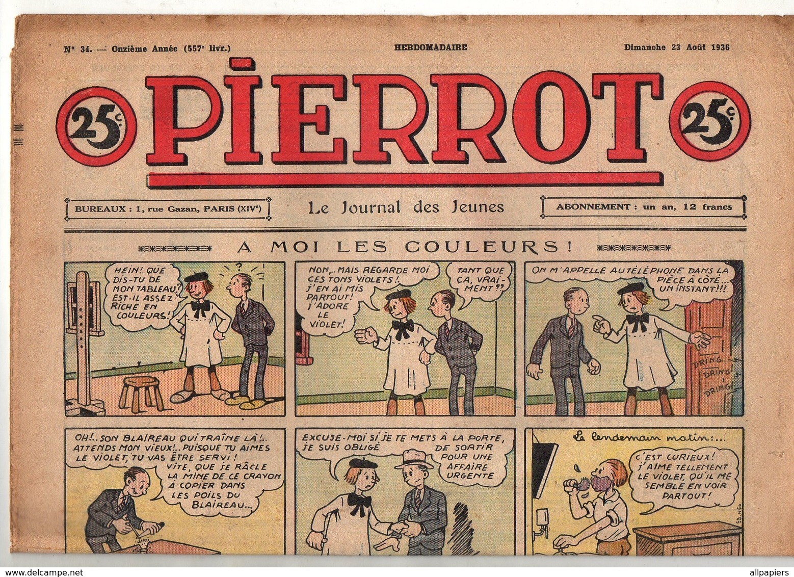 Pierrot N°34 La Navigation Fluviale - Parlons Aviation L'hydravion à Flotteurs Rentrants, Le Hawker, Boulton And Paul... - Pierrot