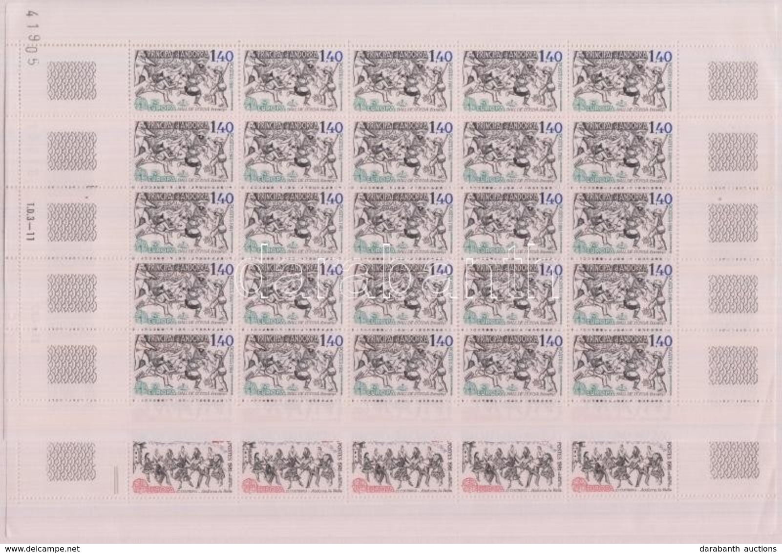 ** 1981 Europa CEPT Folklór Kisív Sor Mi 313-314 - Otros & Sin Clasificación