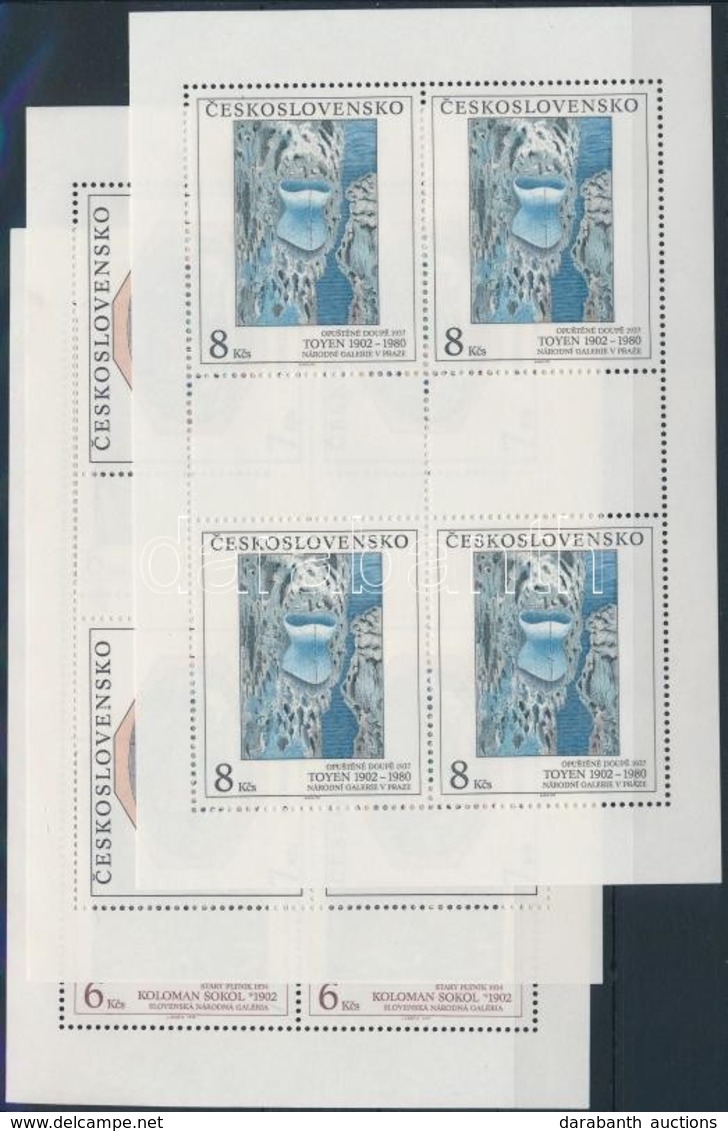 ** 1992 Nemzeti Galéria (XXV) Kisív Sor Mi 3133-3135 - Otros & Sin Clasificación