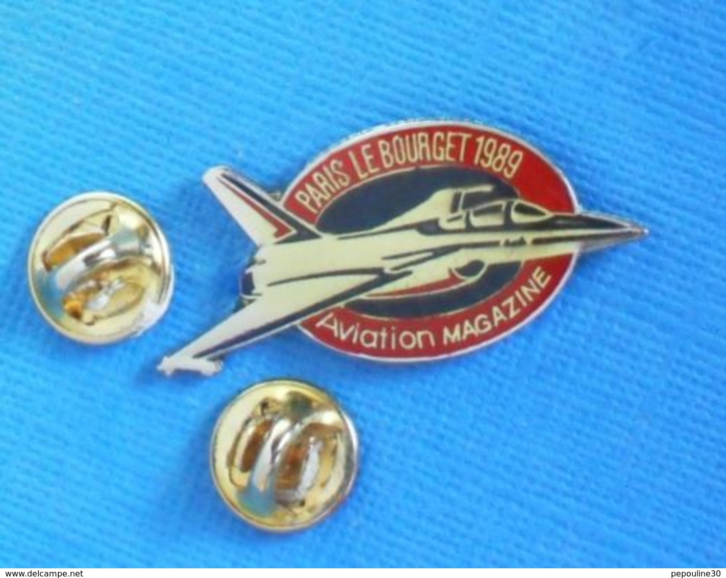 1 PIN'S //  ** PARIS LE BOURGET 1989 / LE RAFALE / AVIATION MAGAZINE ** . Attaches Doubles - Airplanes